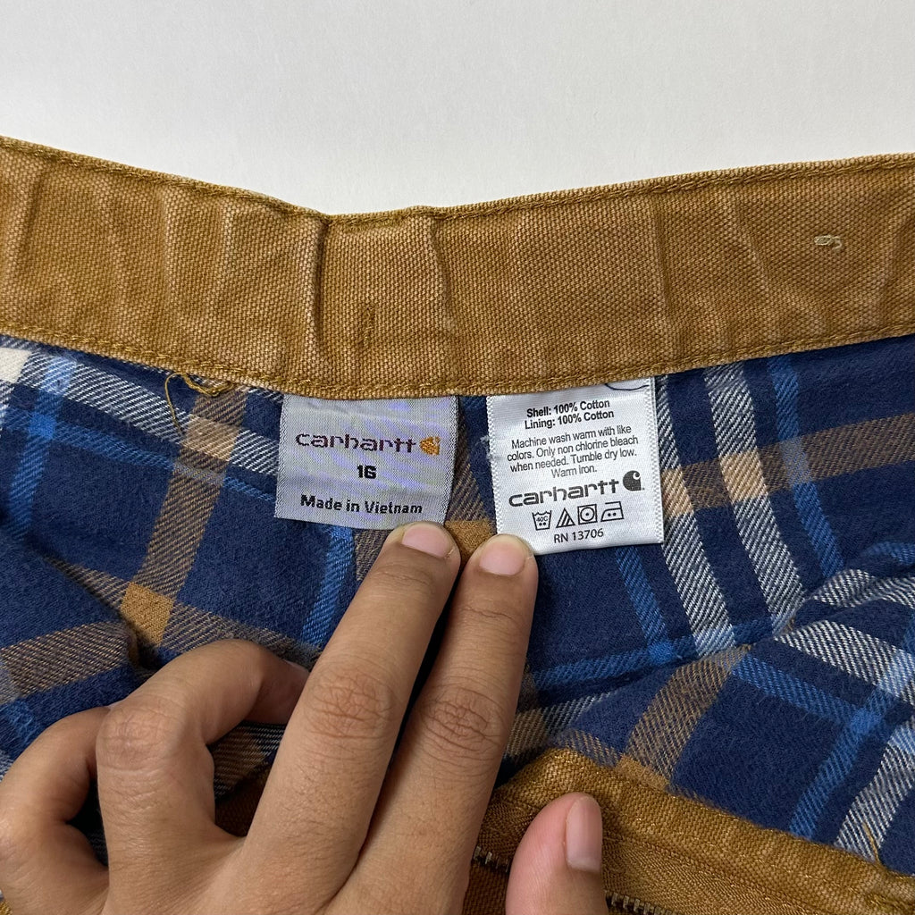 Carhartt Carpenter Pants Flannel-lined in Duck Brown (Size 28-29)