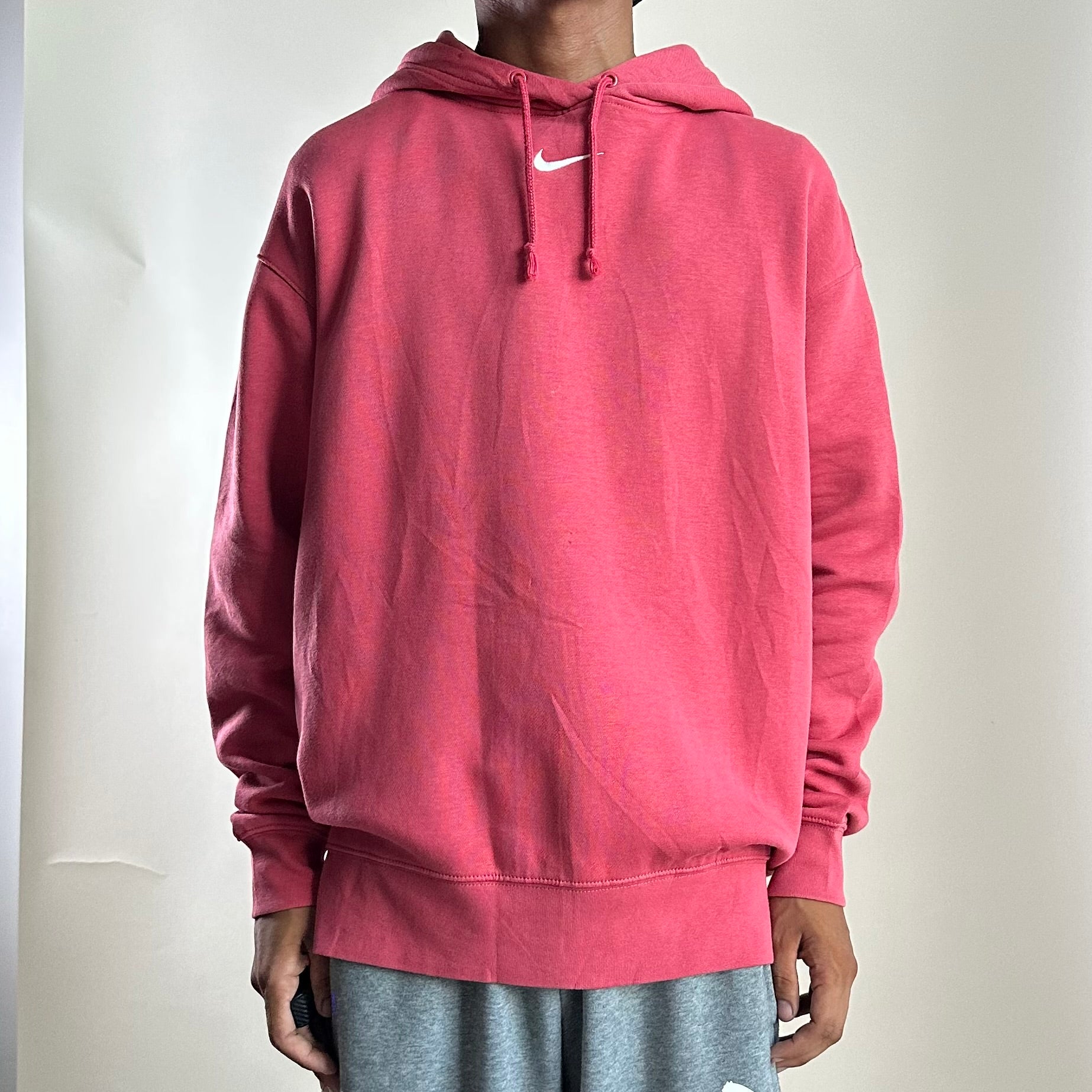 Nike Center Swoosh Hoodie Jacket in Pink (Size XL)
