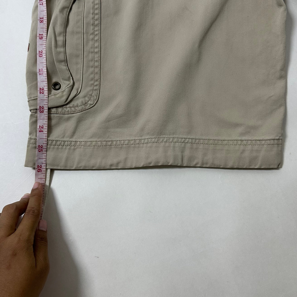 U.S Expedition Y2k Baggy Long Cargo Shorts Beige Size 36