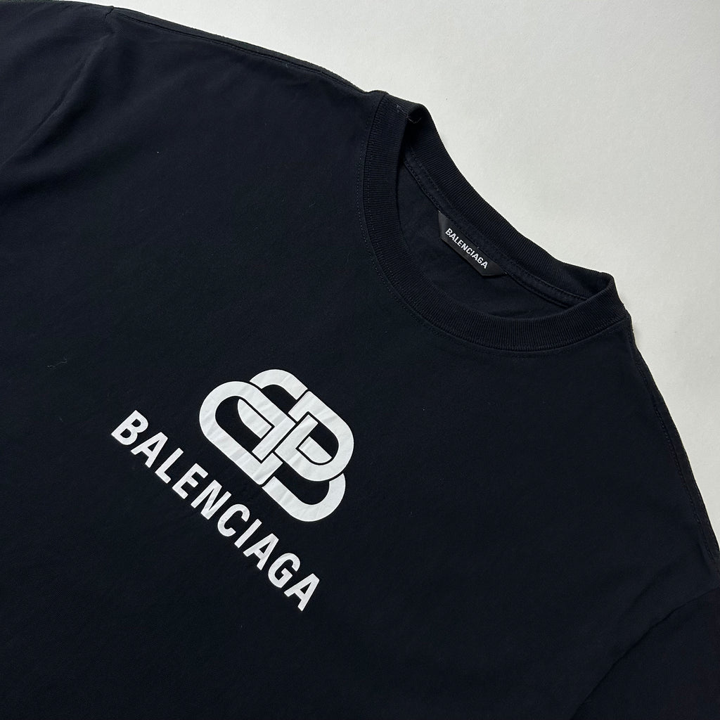 Balenciaga BB Interlocking Logo T-shirt in Black Medium Oversized (Fits L-XL) OFF Only