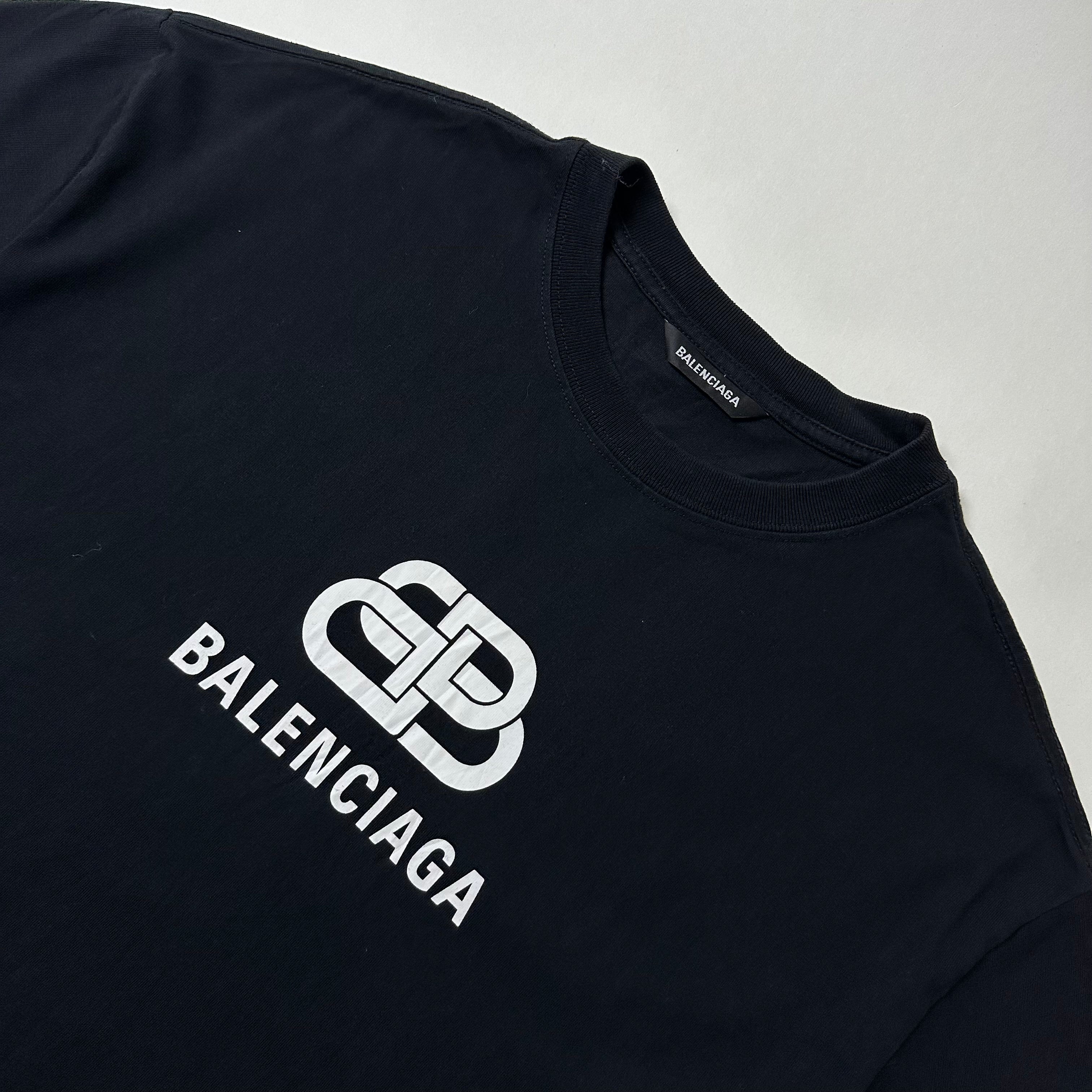 Balenciaga BB Interlocking Logo T-shirt in Black Medium Oversized (Fits L-XL) OFF Only