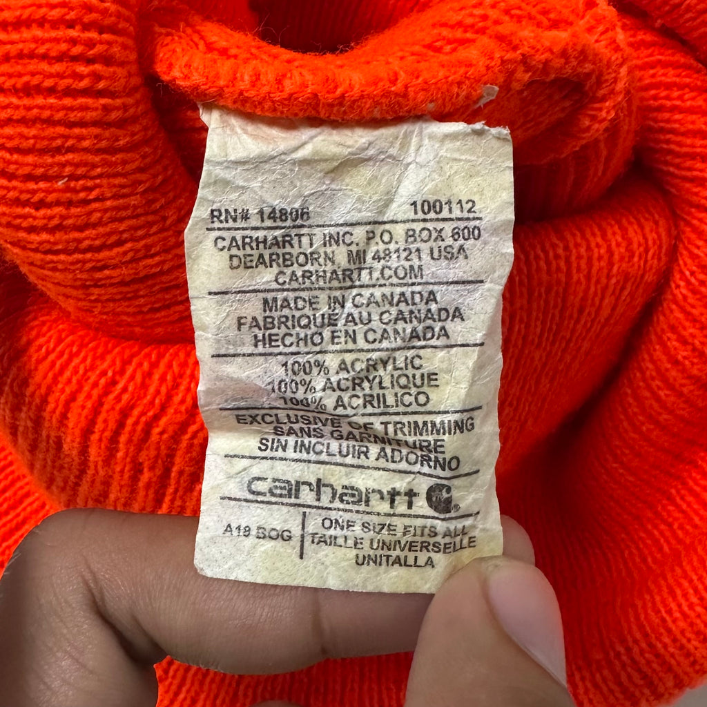 Carhartt Knit Cuffed Beanie in Bright Orange (One Size)