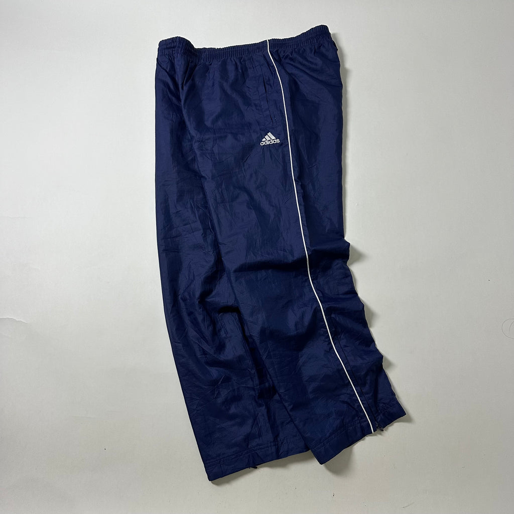 Vintage Y2K Adidas Track Pants in Navy Blue (Size 32-38)