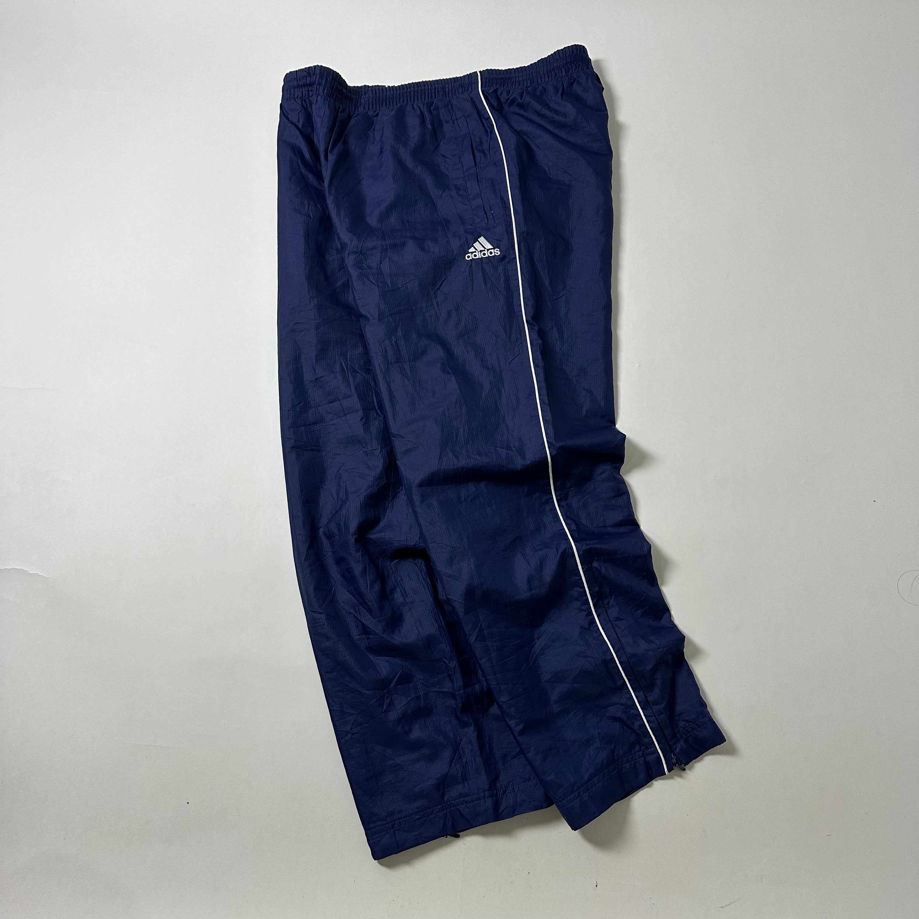 Vintage Y2K Adidas Track Pants in Navy Blue (Size 32-38)