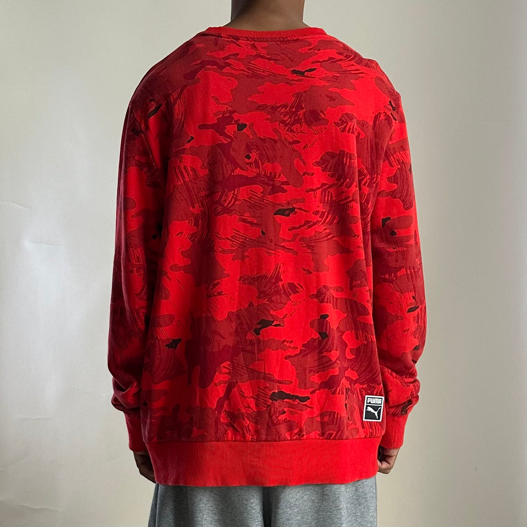 Puma Red Camo Crewneck Sweatshirt (XL Fittings)