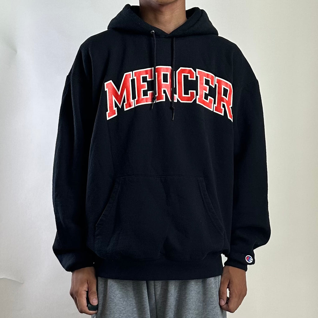 Champion Mercer Bears 2000’s  Hoodie Jacket in Black (Size Large) — SOLD