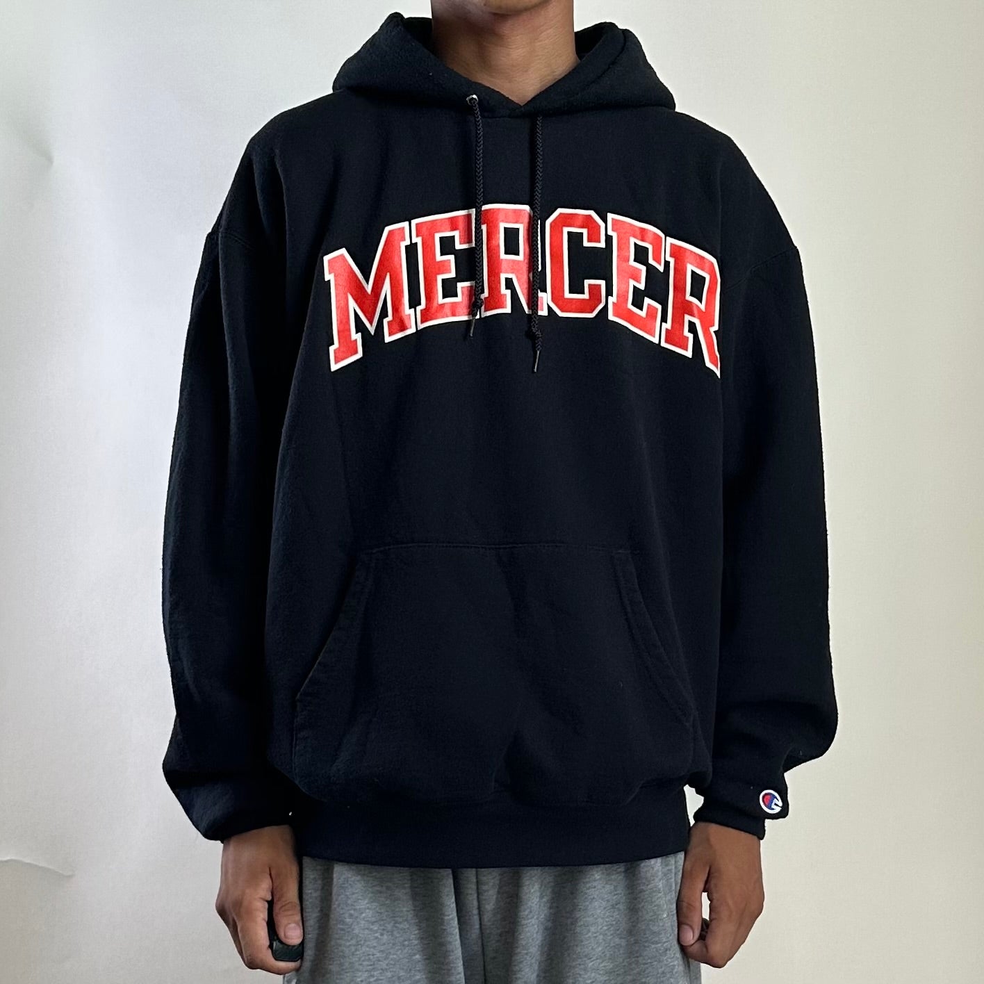 Champion Mercer Bears 2000’s  Hoodie Jacket in Black (Size Large) — SOLD
