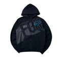 Fox Racing Y2k Zip-up Hoodie Big Logo in Black Size Small (Fits Medium)