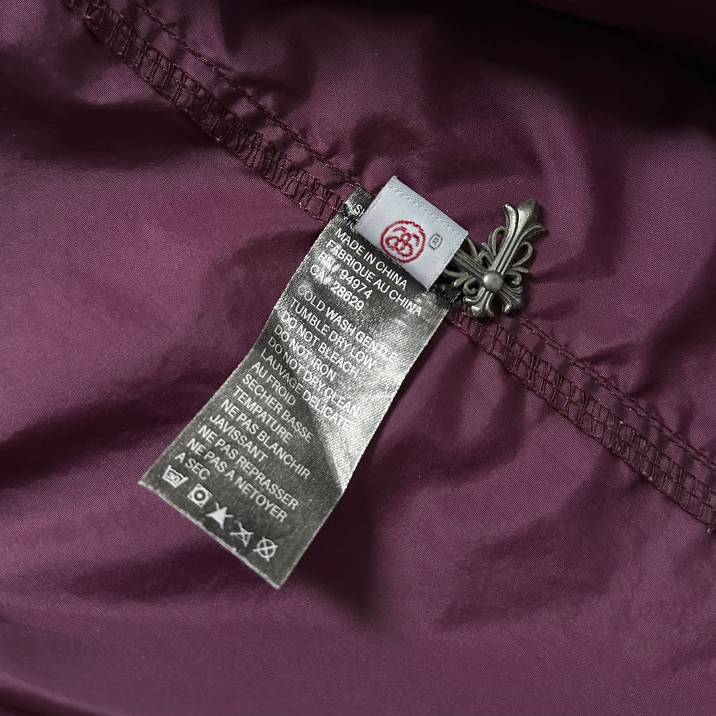 Stussy Windbreaker Jacket with Packable Hood in Burgundy (Size XL)