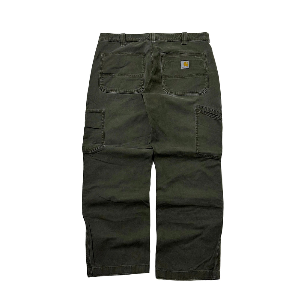 Carhartt Double-Knee Relaxed Fit Pants Moss Green Size 35