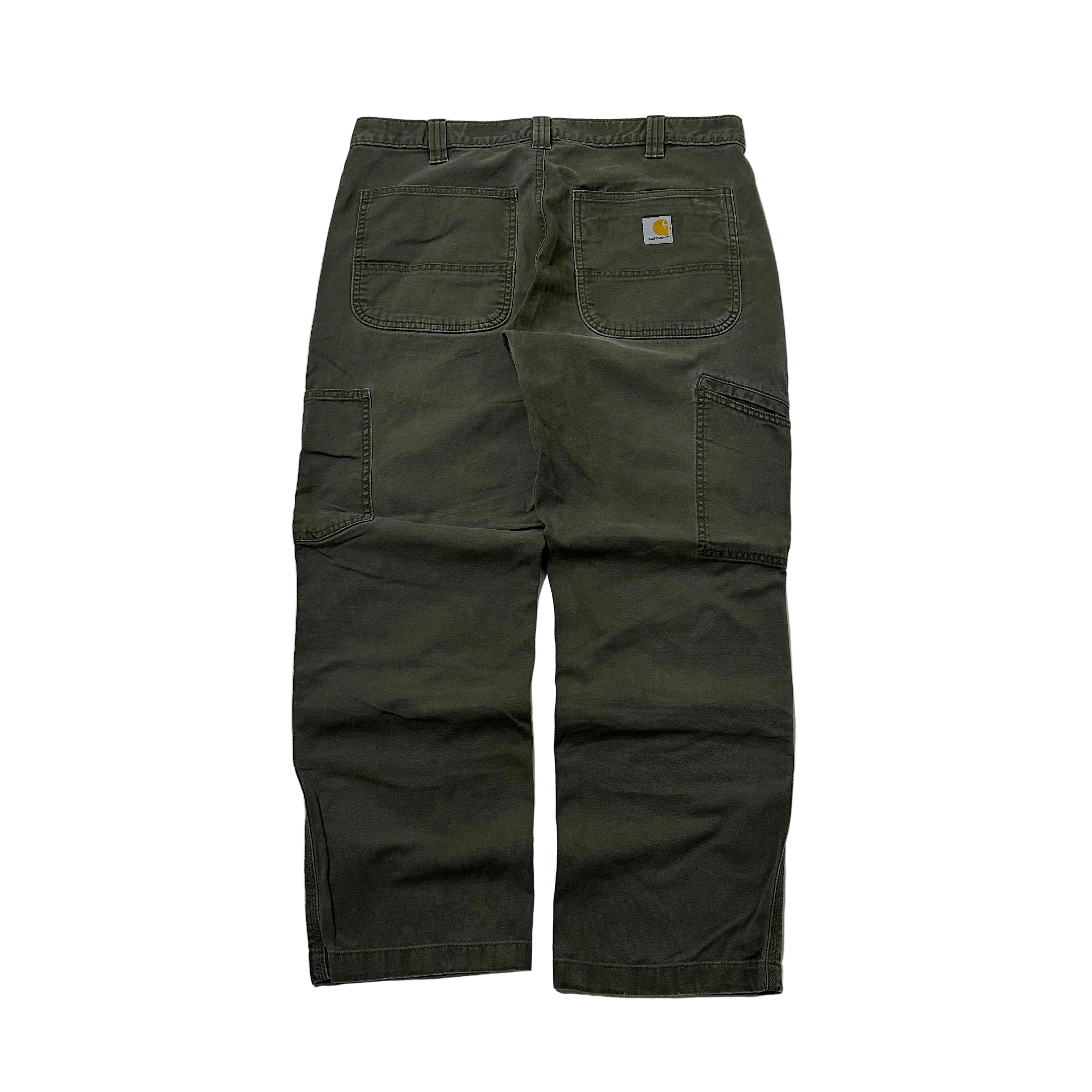 Carhartt Double-Knee Relaxed Fit Pants Moss Green Size 35