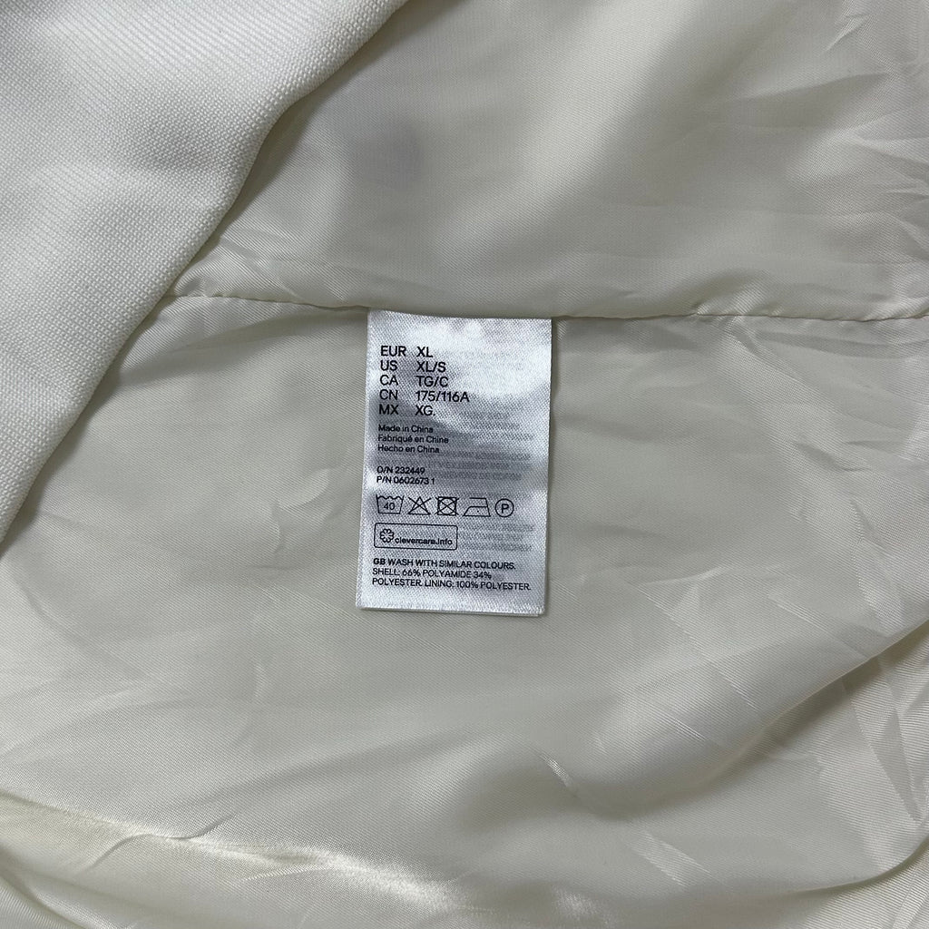 H&M Bomber Jacket in White Size XL
