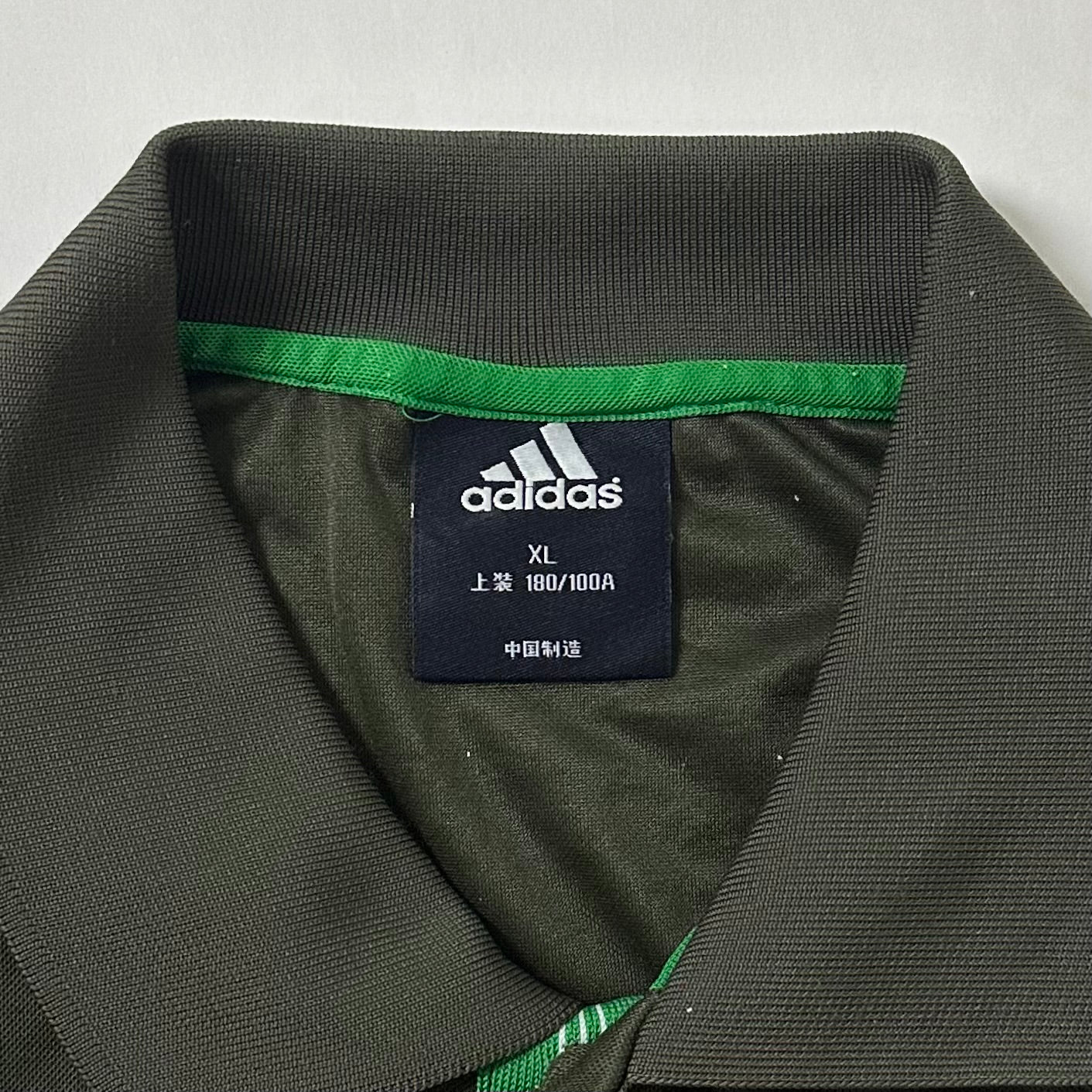 Adidas Y2k Short Sleeve Polo T-shirt in Olive Green Size XL (Best Fit Large)