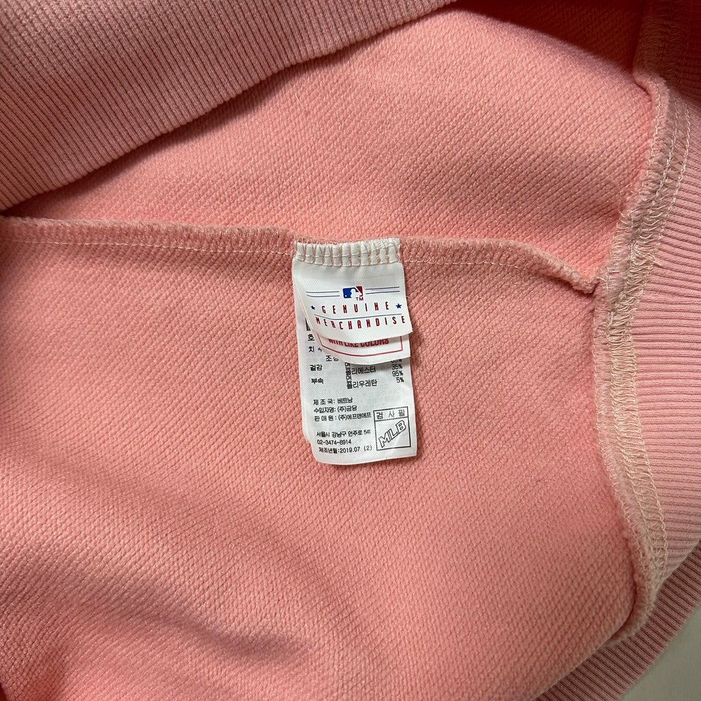 MLB NY Yankees Crewneck Sweater Pastel Pink Small (Fits Medium)