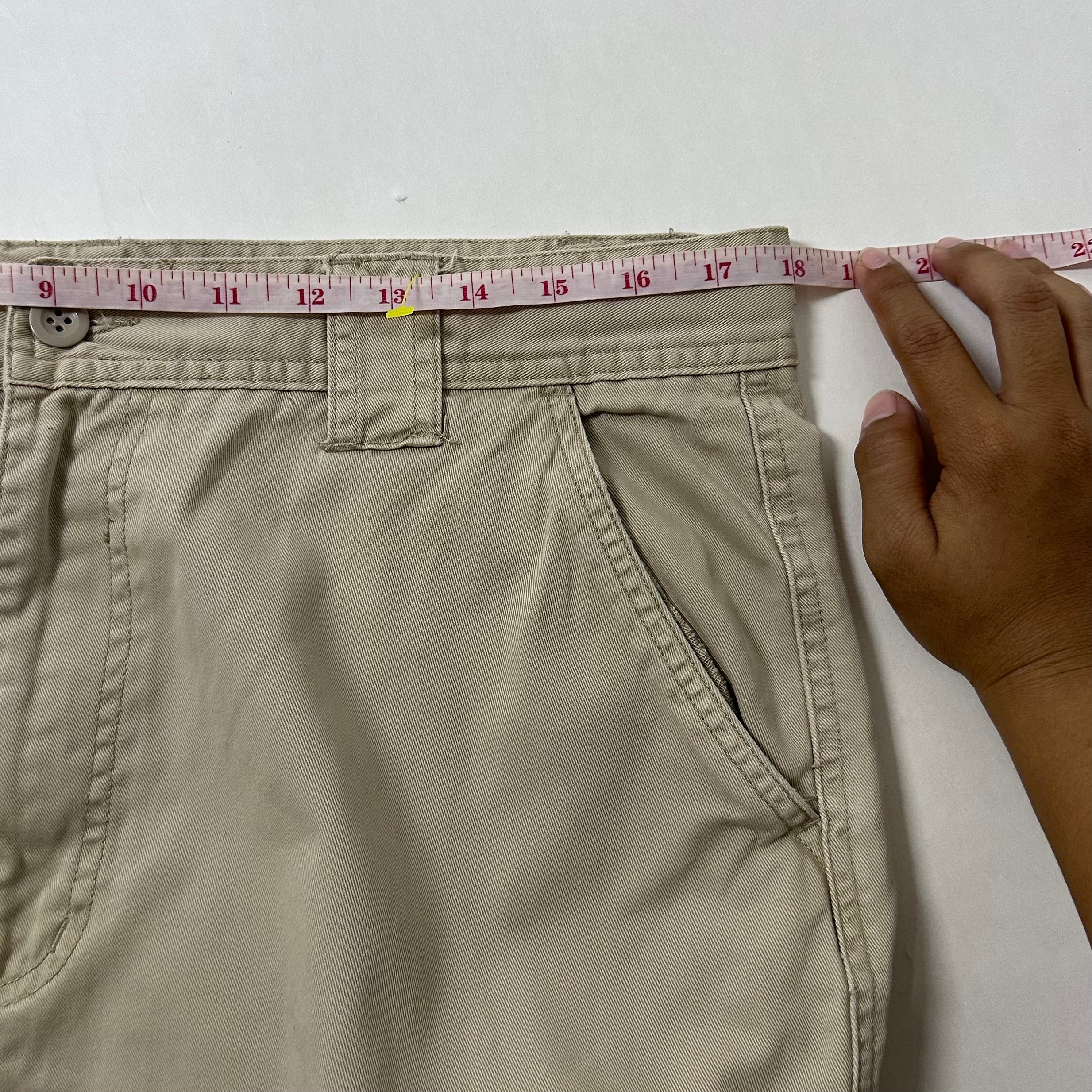 U.S Expedition Y2k Baggy Long Cargo Shorts Beige Size 36