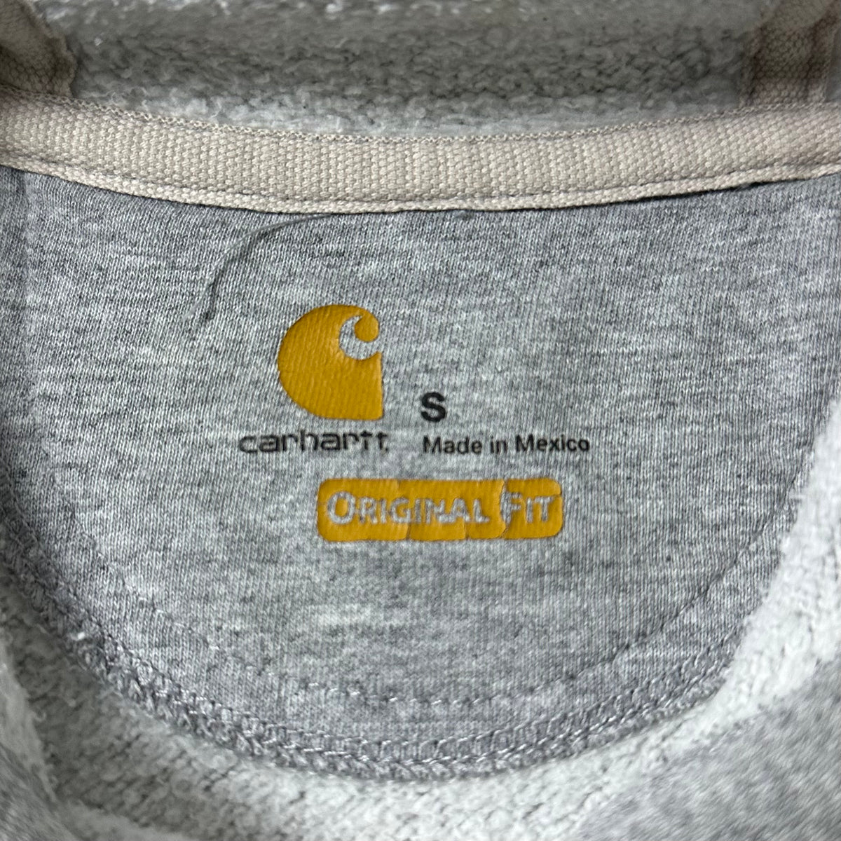 Carhartt Script Hoodie Jacket in Heather Gray (Size Small)