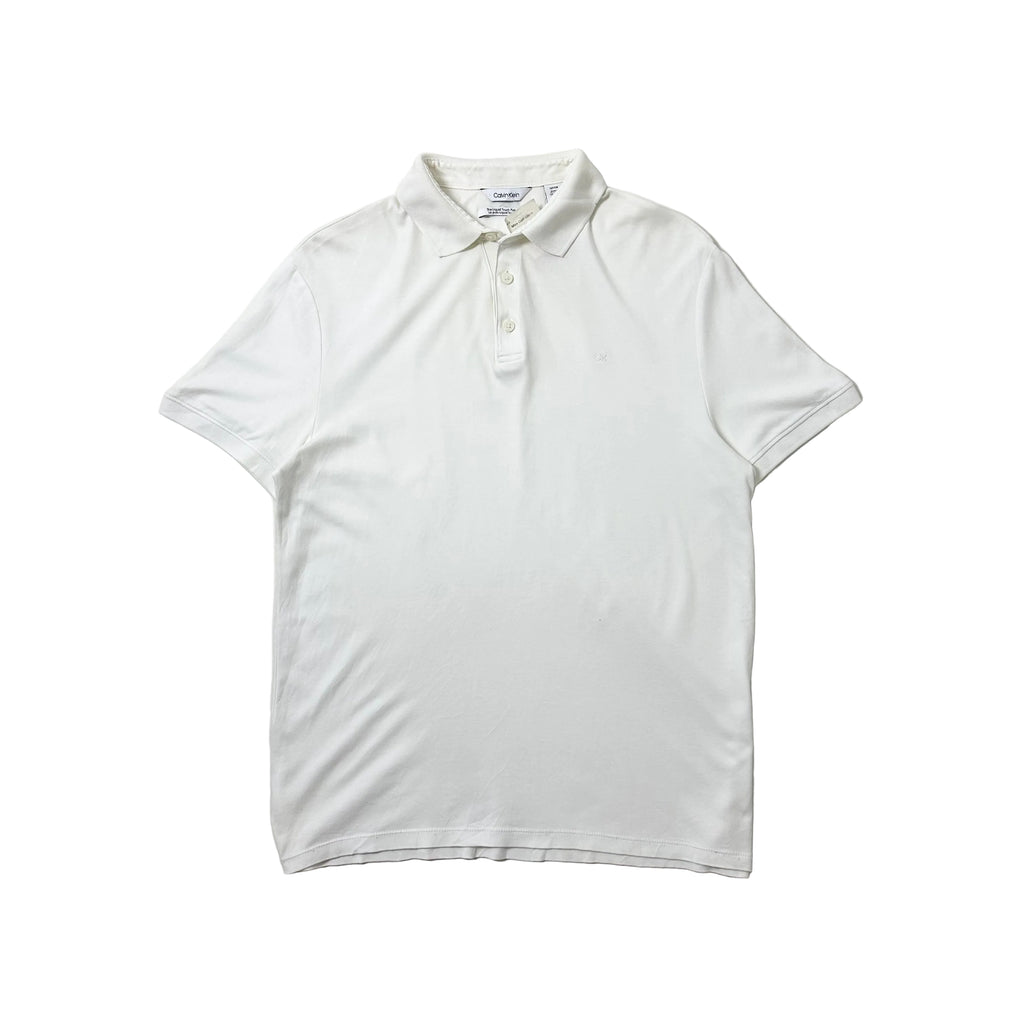 Calvin Klein Liquid Touch Polo T-shirt in White Size Small (Fits Medium)