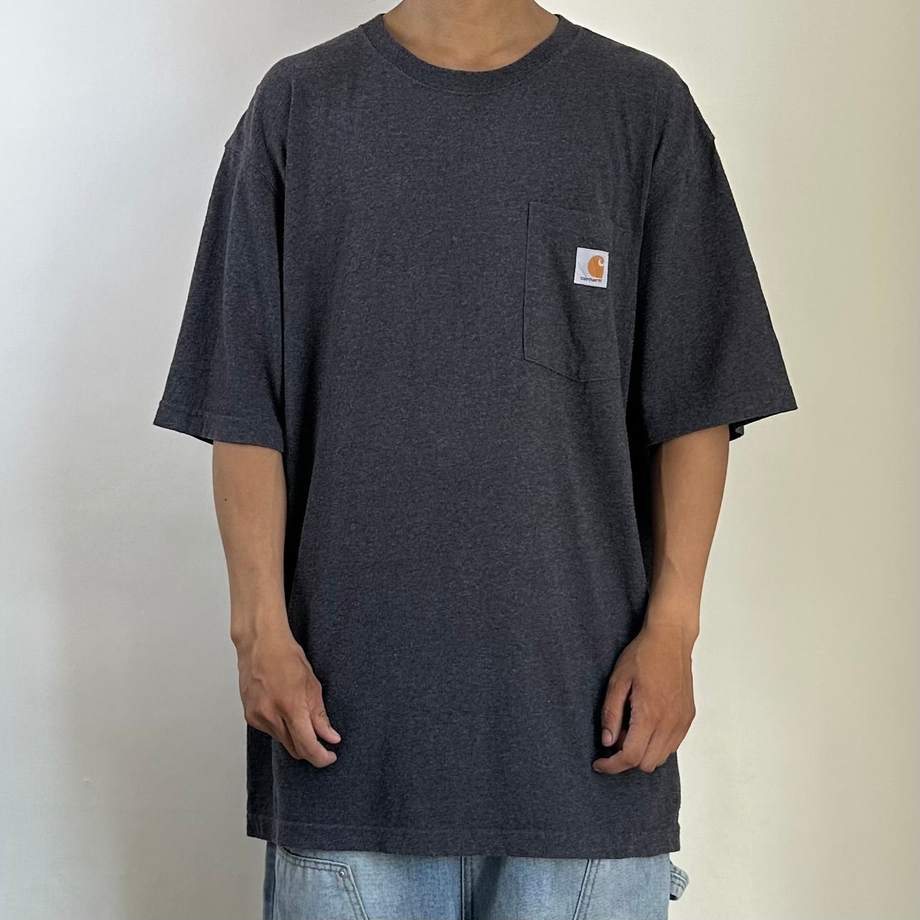 Carhartt K87 Original Fit Charcoal Gray T-shirt Size Large