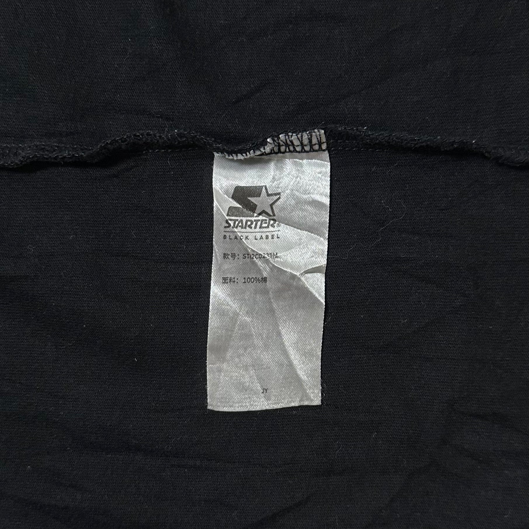 STARTER Multi-Logo T-shirt in Black Size Medium (Fits Large)