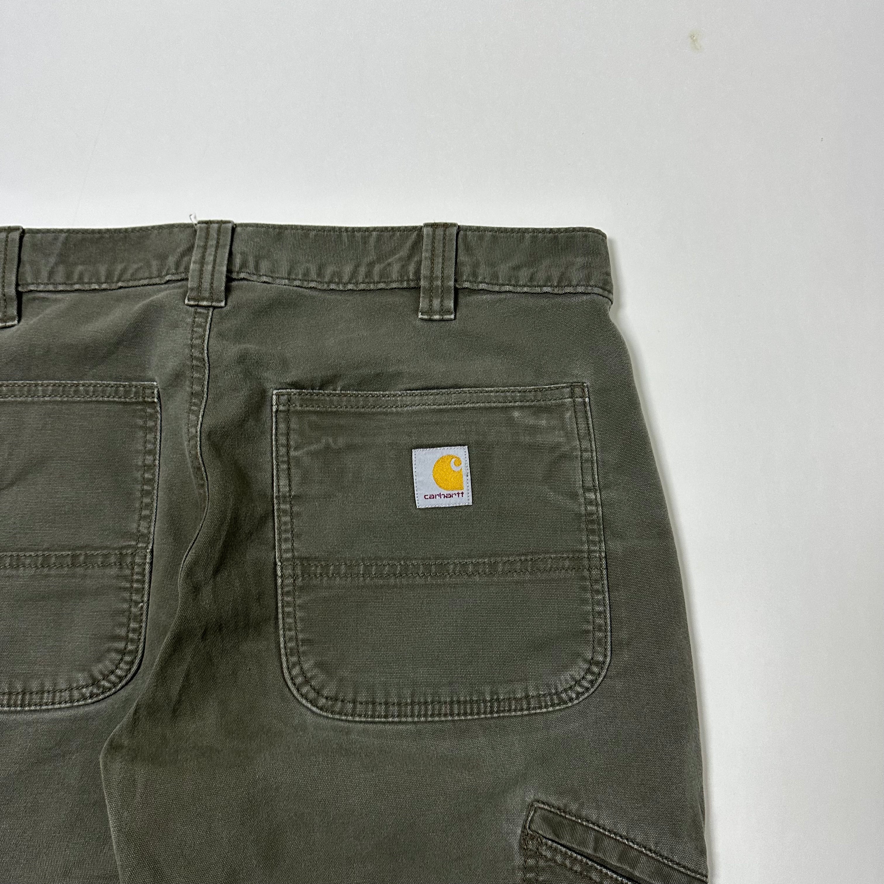 Carhartt Double-Knee Relaxed Fit Pants Moss Green Size 35