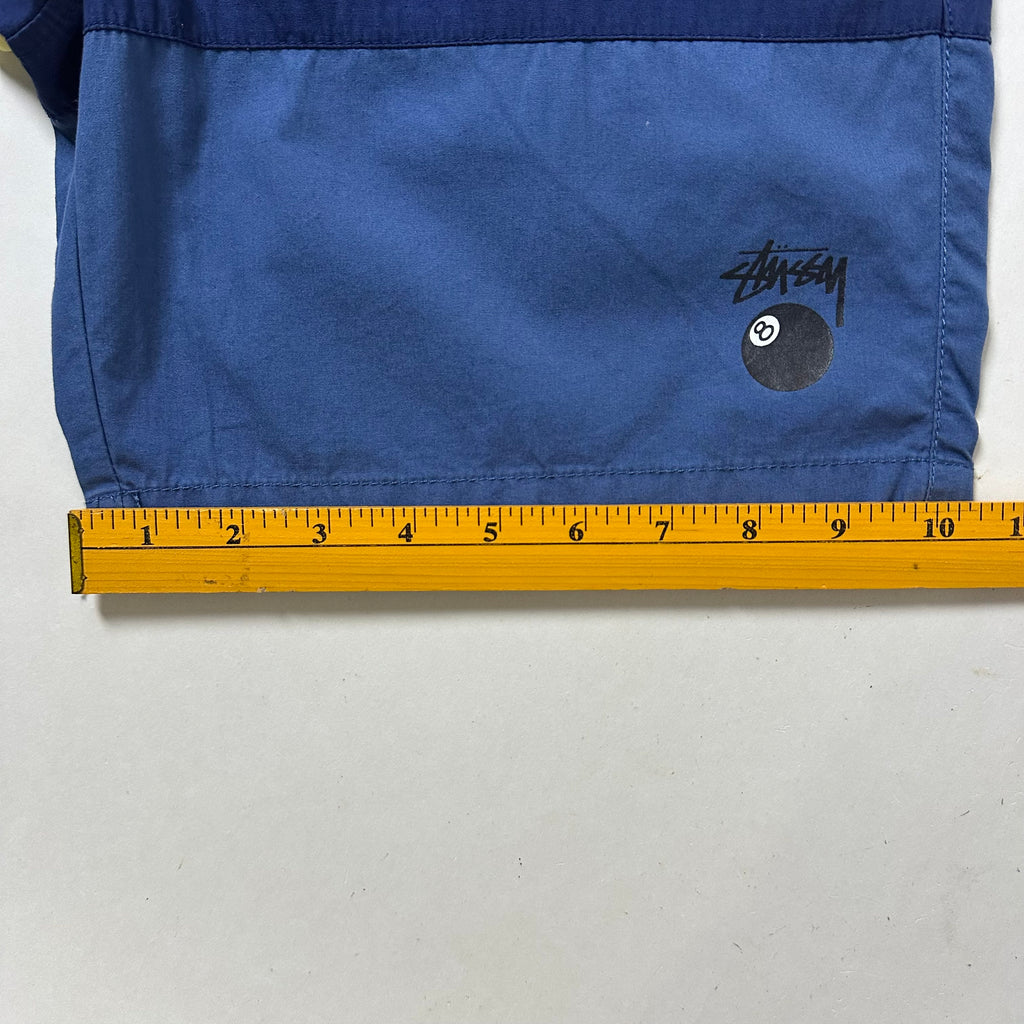 Stussy Nylon Shorts 8 Ball Logo in Three-tone color (Size 28-34)