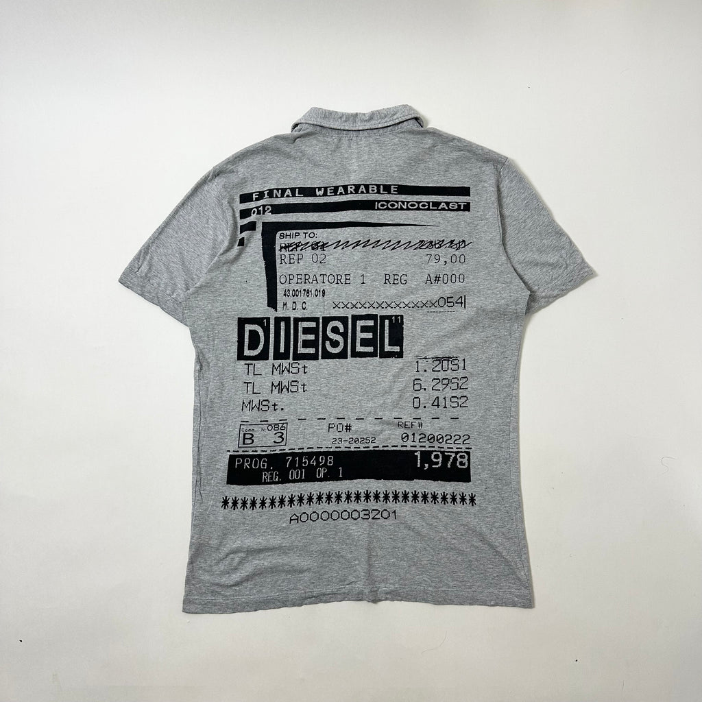 DIESEL Polo T-shirt in Gray (Size Large)