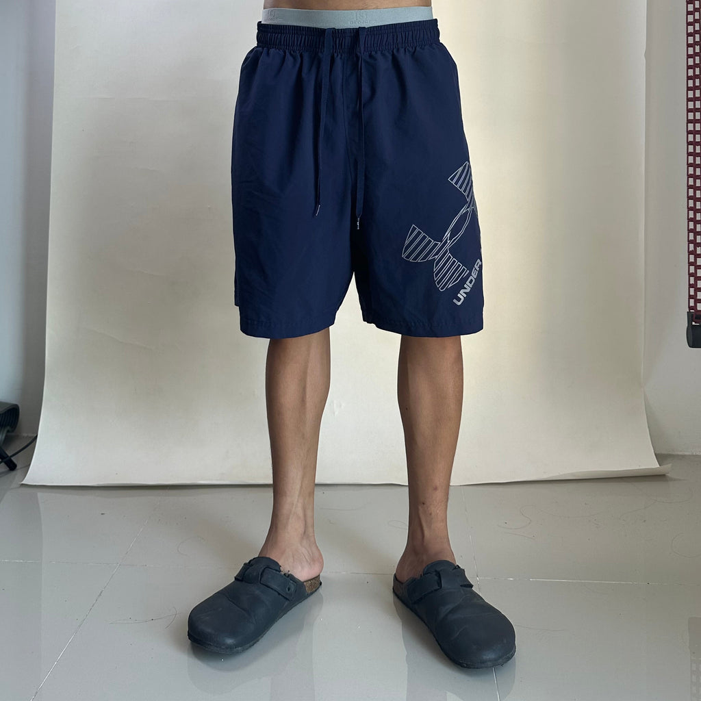 Under Armour Men's UA Tech Woven Graphic Shorts in Midnight Navy Size XL (32-40)