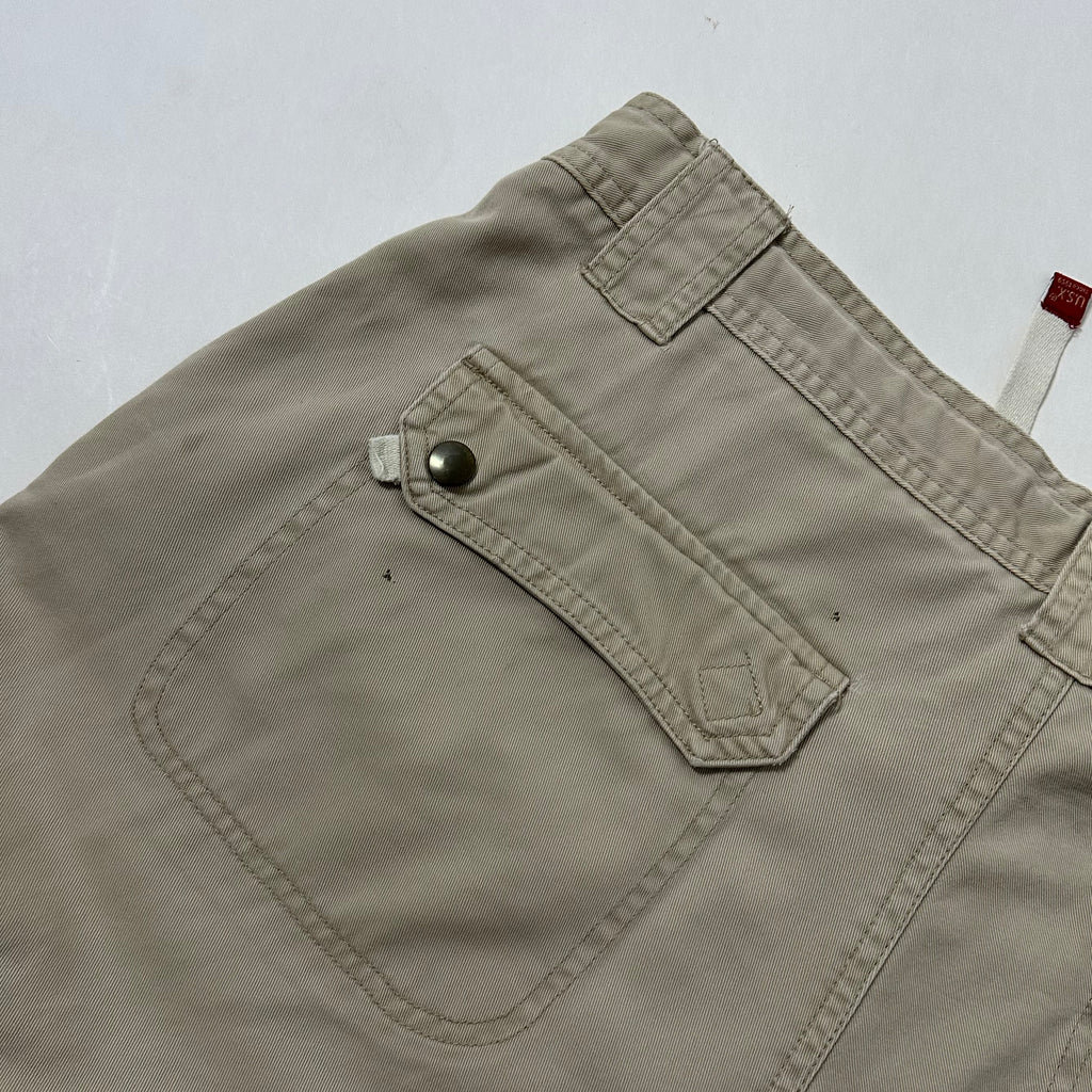 U.S Expedition Y2k Baggy Long Cargo Shorts Beige Size 36