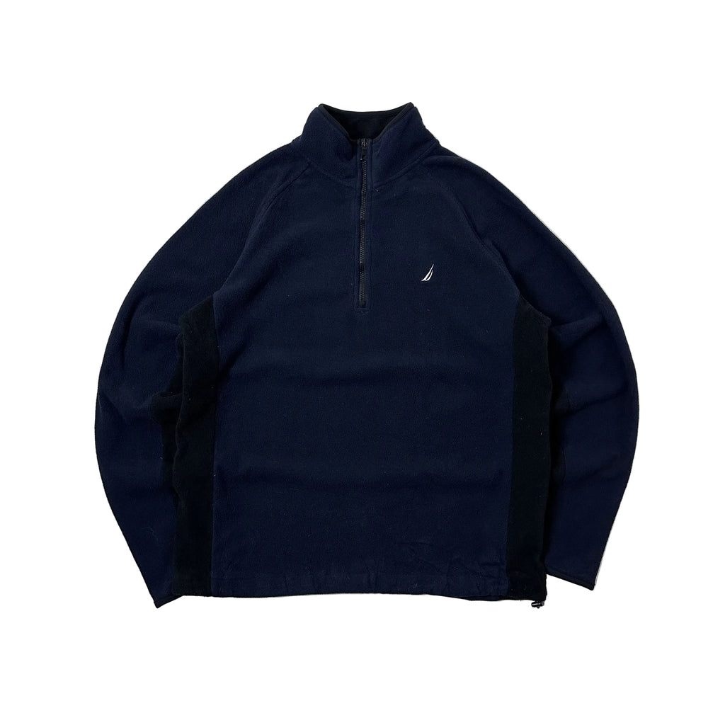 Nautica Quarter-Zip Fleece Jacket in Navy (Size Large)