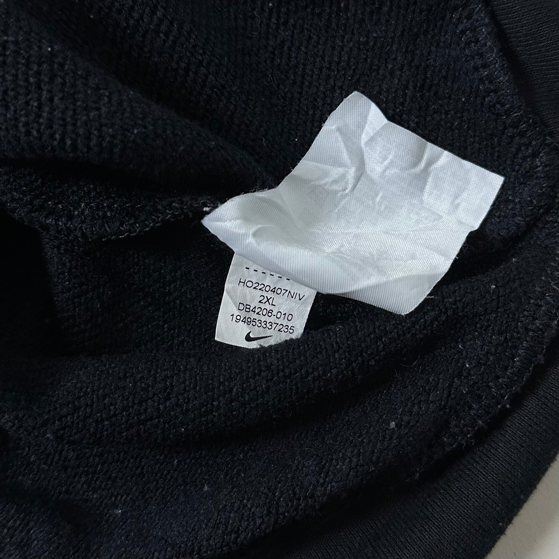 Nike Zip-up Hoodie Jacket in Black (Size 2XL)