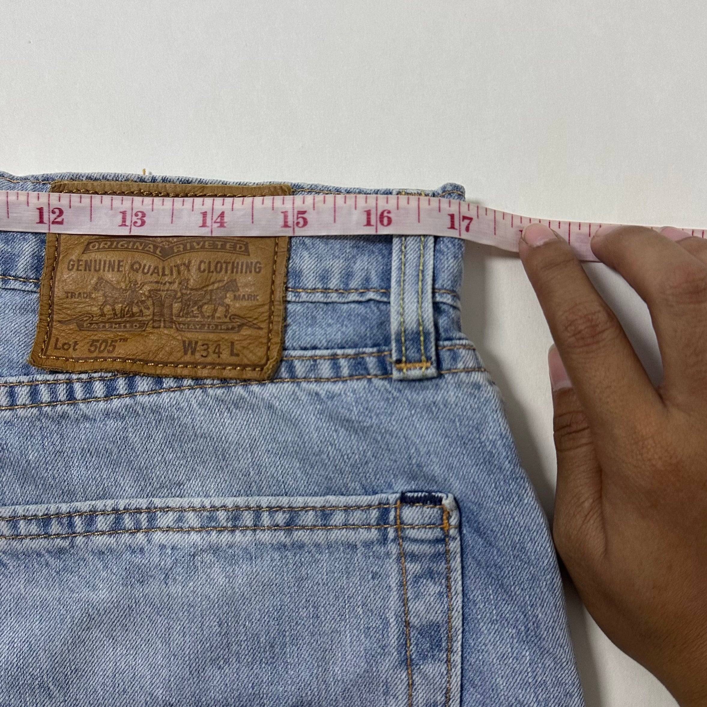 Levi’s Premium 505 Denim Wash Blue Shorts (Size 34) - SOLD