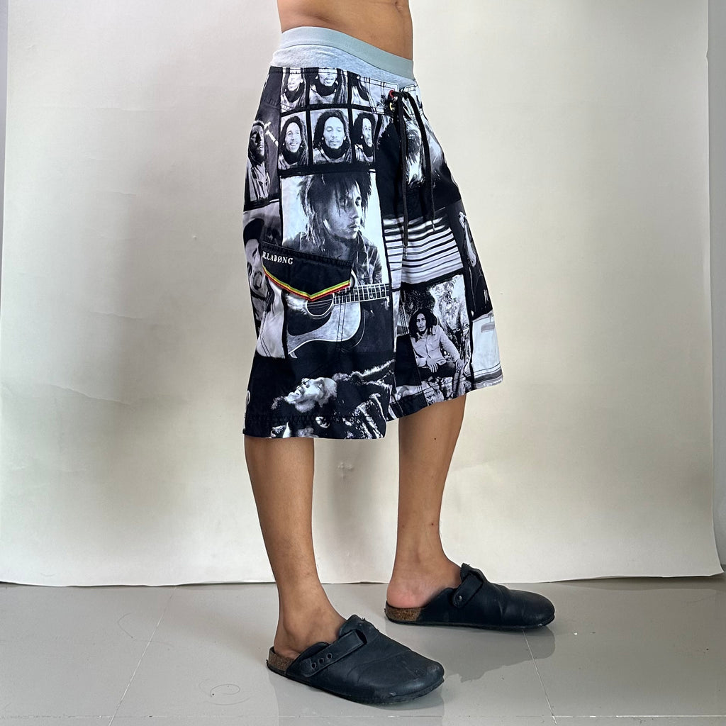 Billabong x BOB MARLEY Board Shorts All Over Print Size 32
