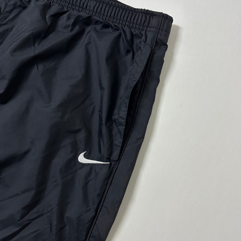 NIKE Y2K Embroidery Swoosh Track Pants in Black (Size 34-40)