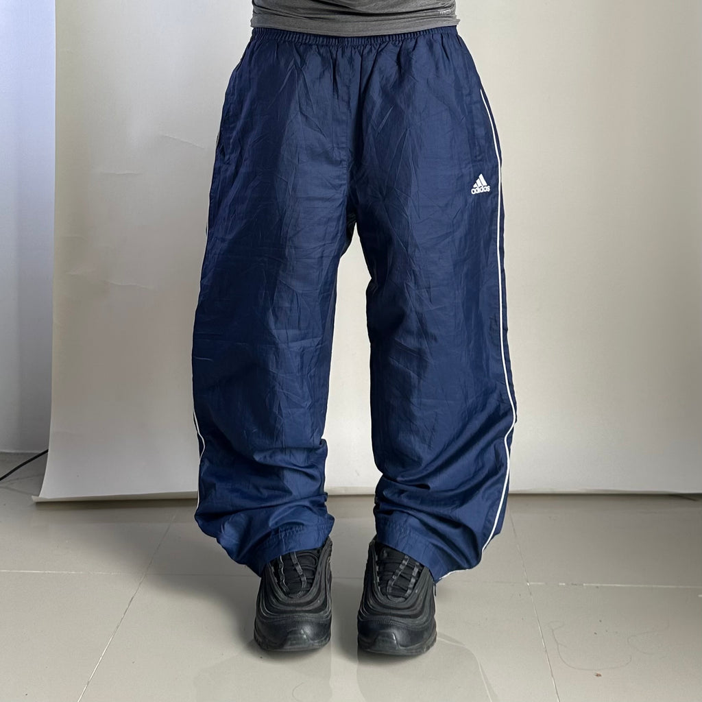 Vintage Y2K Adidas Track Pants in Navy Blue (Size 32-38)