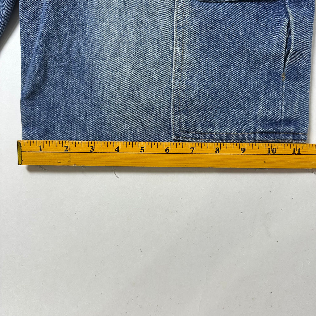 Random Cargo Long Jorts in Light Wash Blue (Size 30)