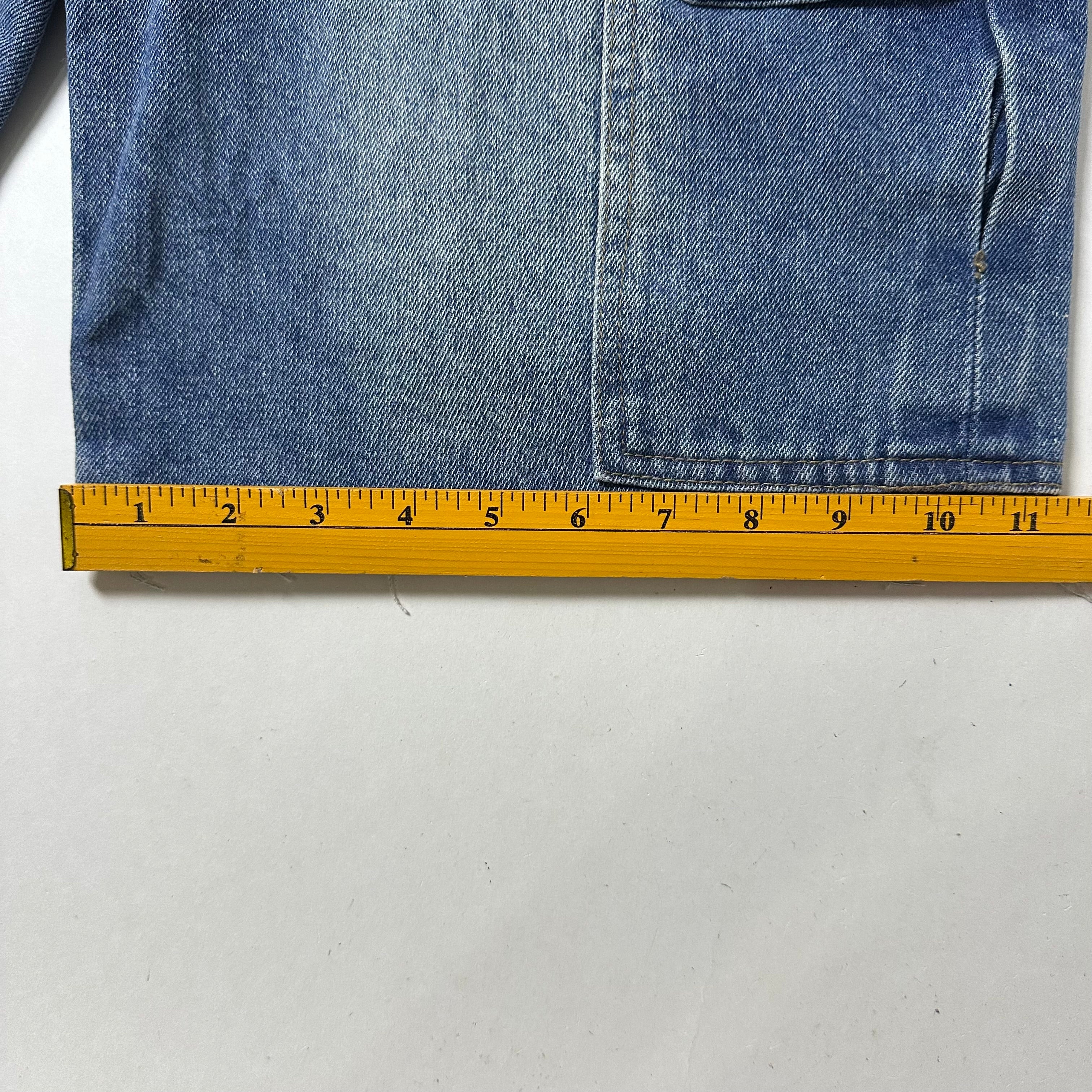 Random Cargo Long Jorts in Light Wash Blue (Size 30)