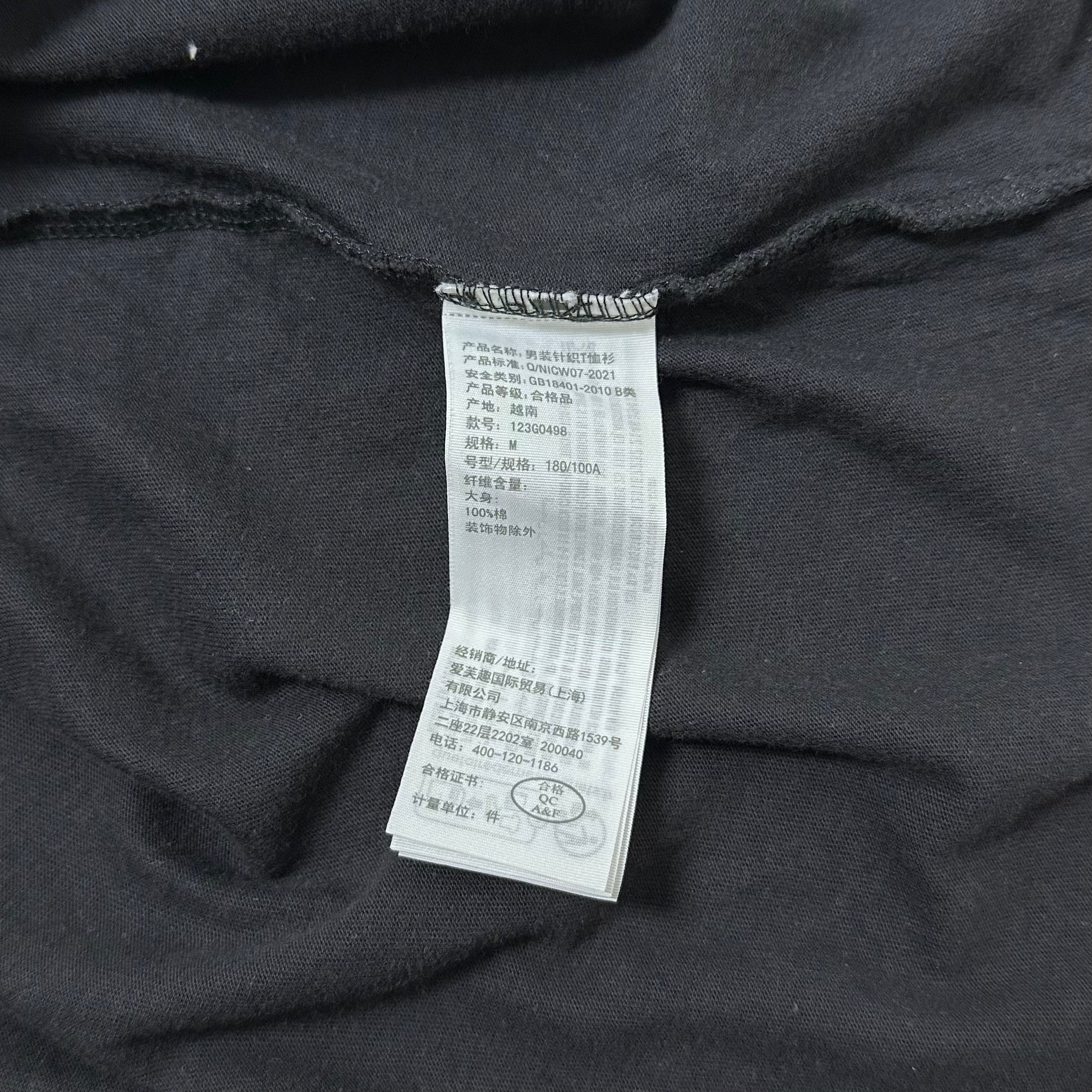 Abercrombie & Fitch Center and Back Logo Print Soft T-shirt in Gray Size Medium