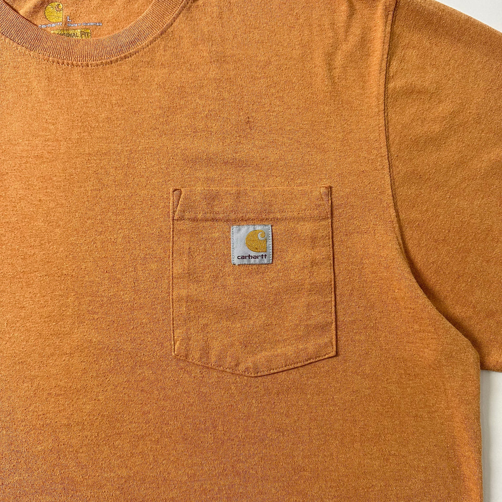 Carhartt K87 Original Fit Pocket T-Shirt in Heather Orange (Size Large)