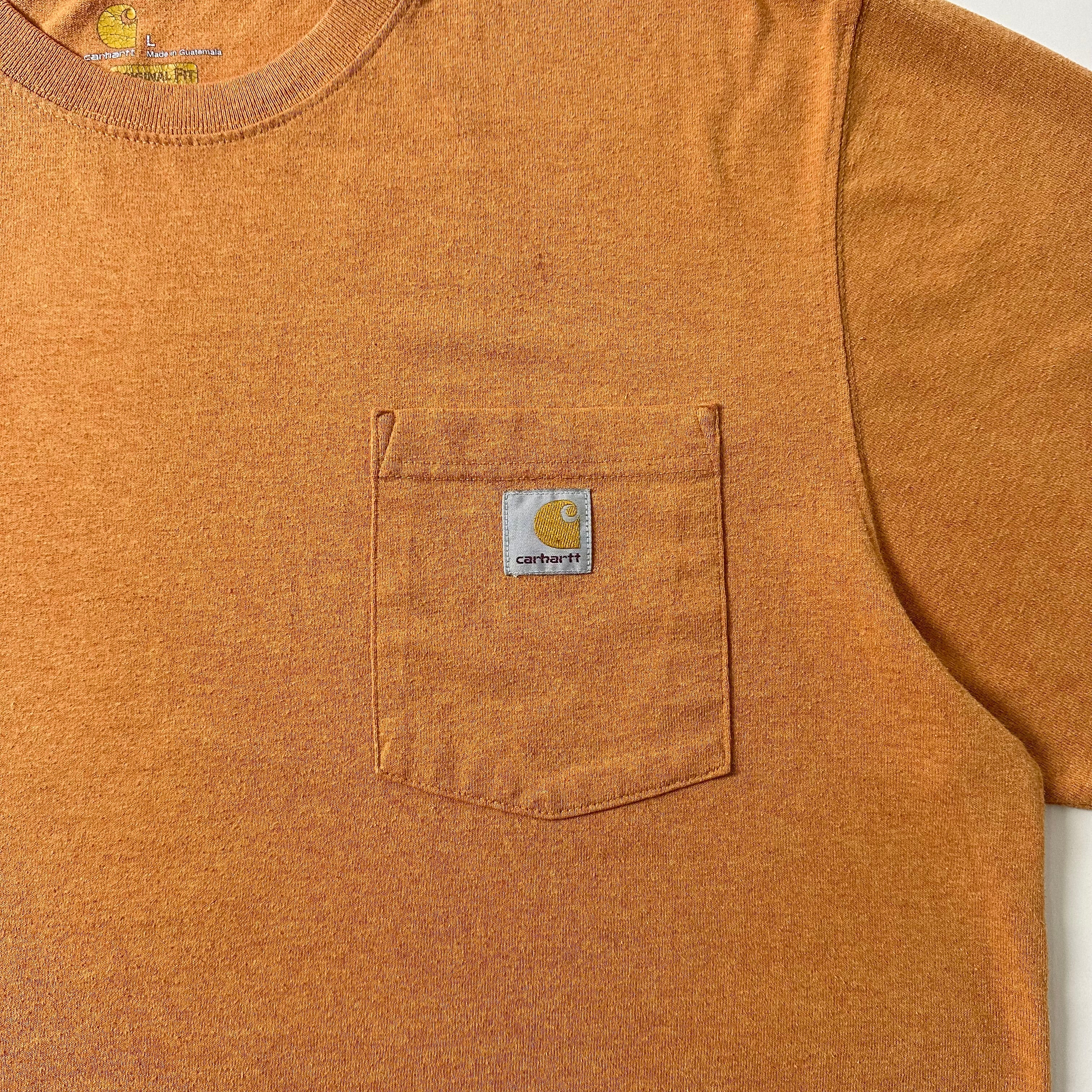 Carhartt K87 Original Fit Pocket T-Shirt in Heather Orange (Size Large)