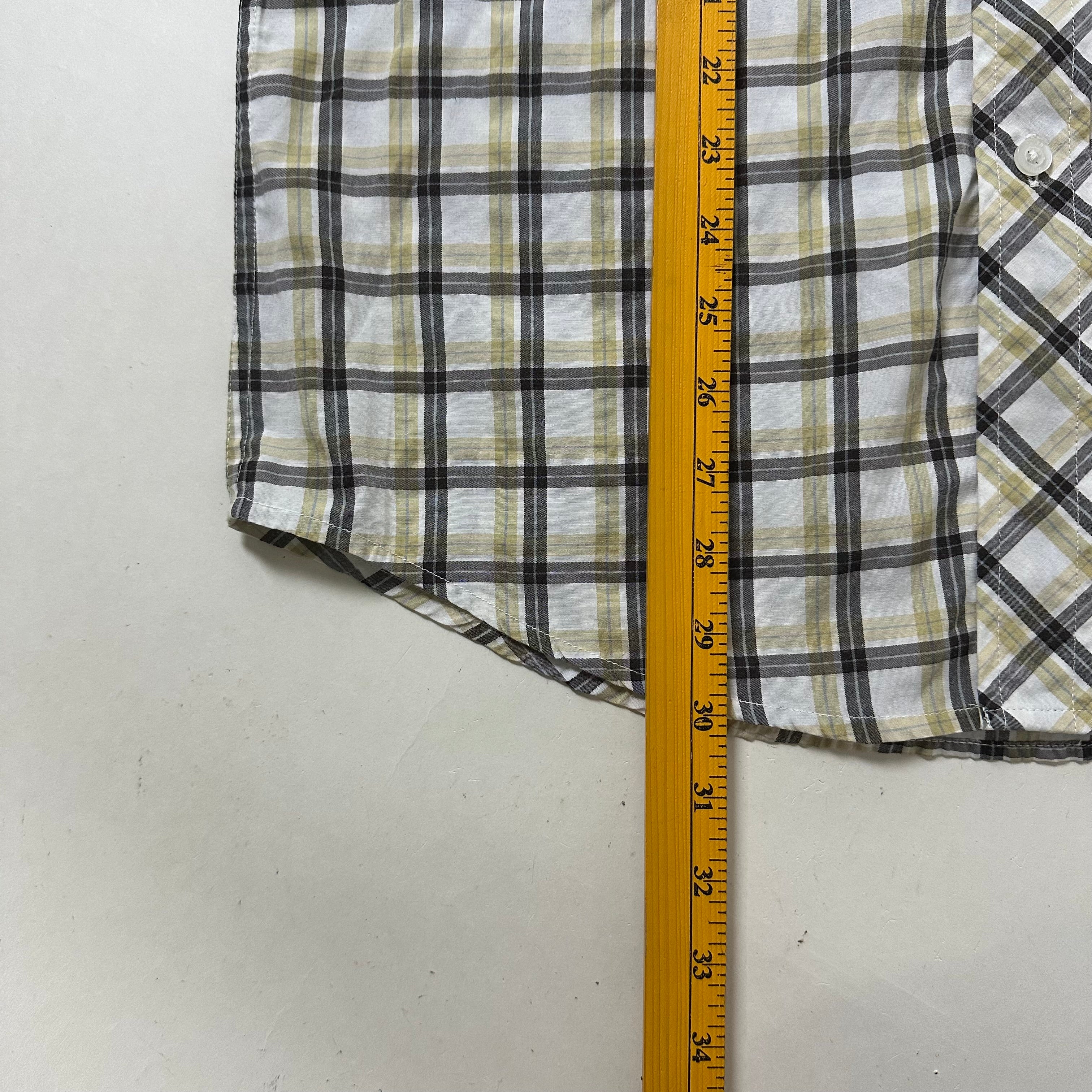 ECKO UNLTD Plaid Button-down Polo Shirt Size Small (Fits Large)