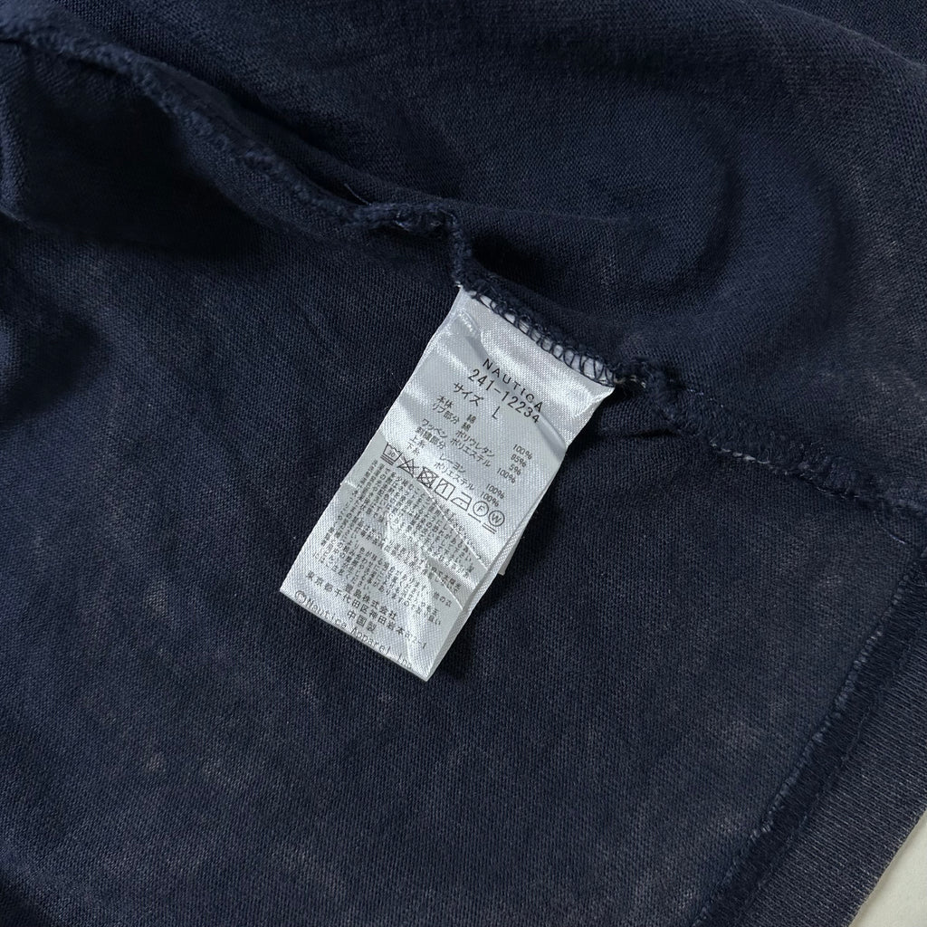 Nautica Japan Pigment Dyed Pocket Tee in Navy (Size Large) Oversized Heavy Cotton