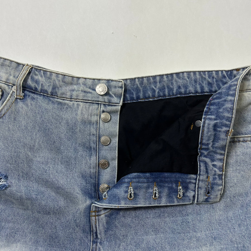Balenciaga "Afterworld" Slashed Track pants Jeans washed denim (Size 36) OFF only - SOLD