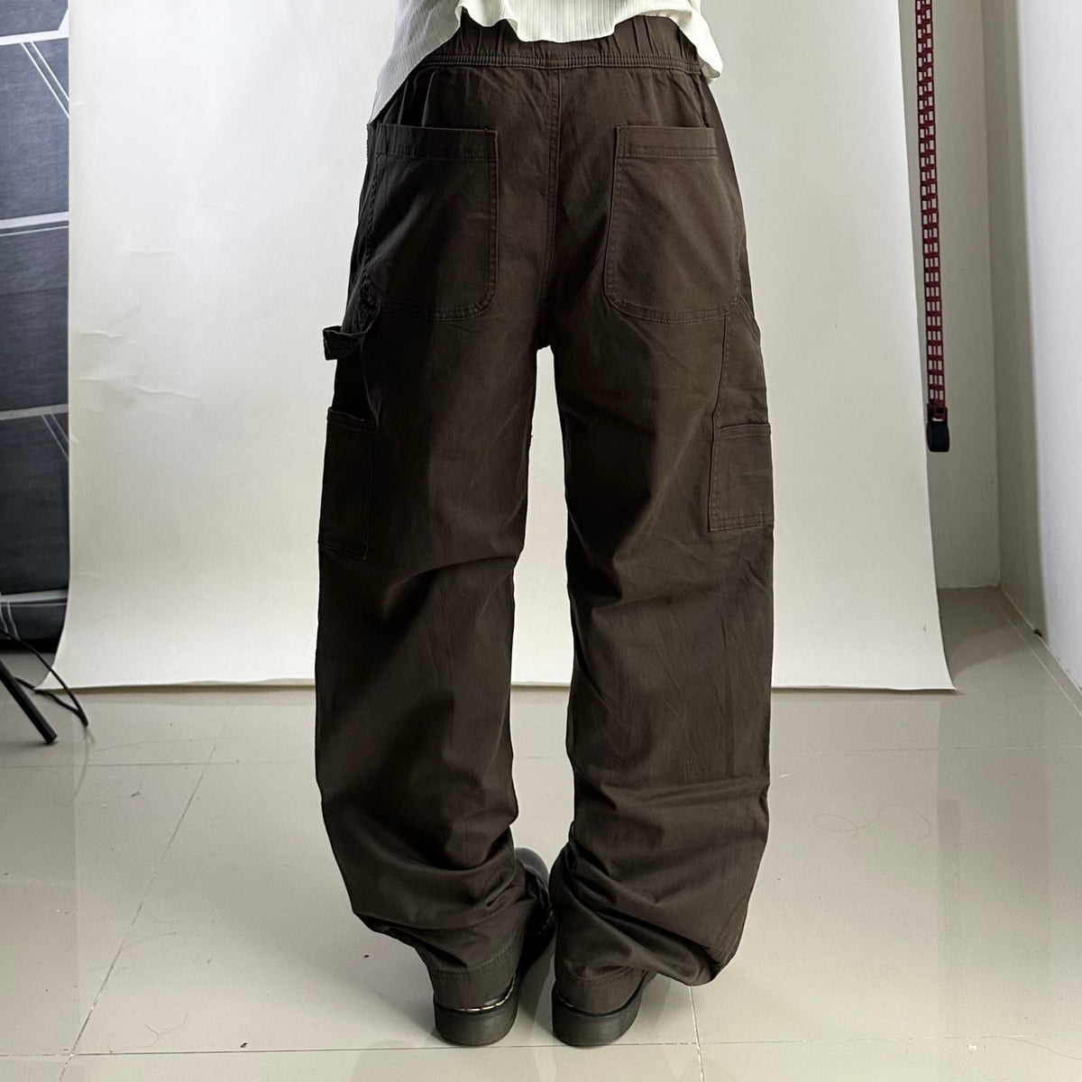 Hollister Double Knee Carpenter Pants in Dark Brown (Size 32-38)