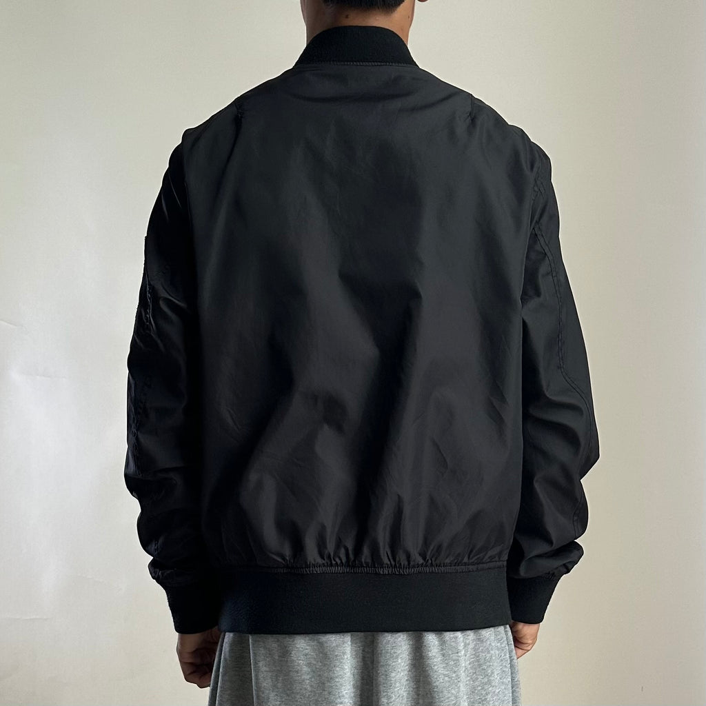 AAPE by A Bathing Ape Black Camo Reversible Bomber Jacket (Size Large)