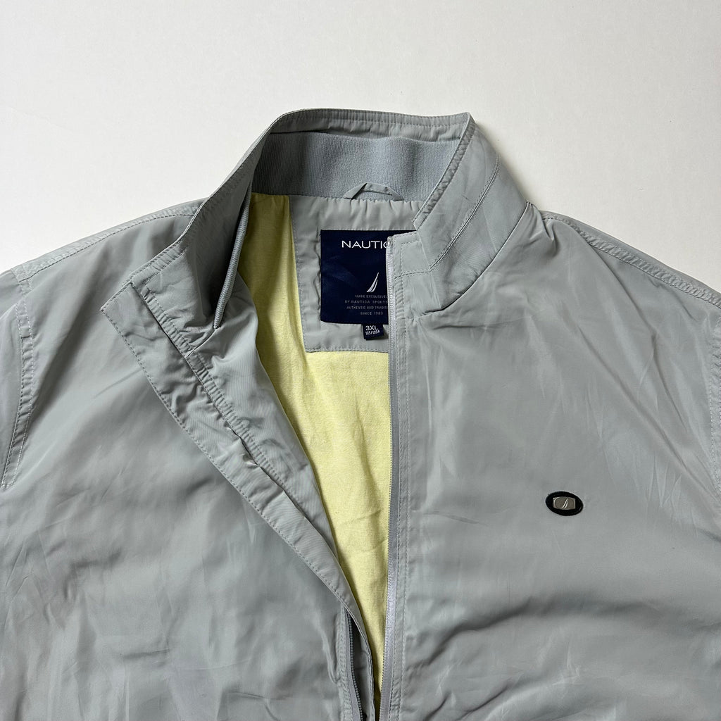Nautica Full-zip Jacket Emblem Logo in Sage Hint Color (Size 3XL)
