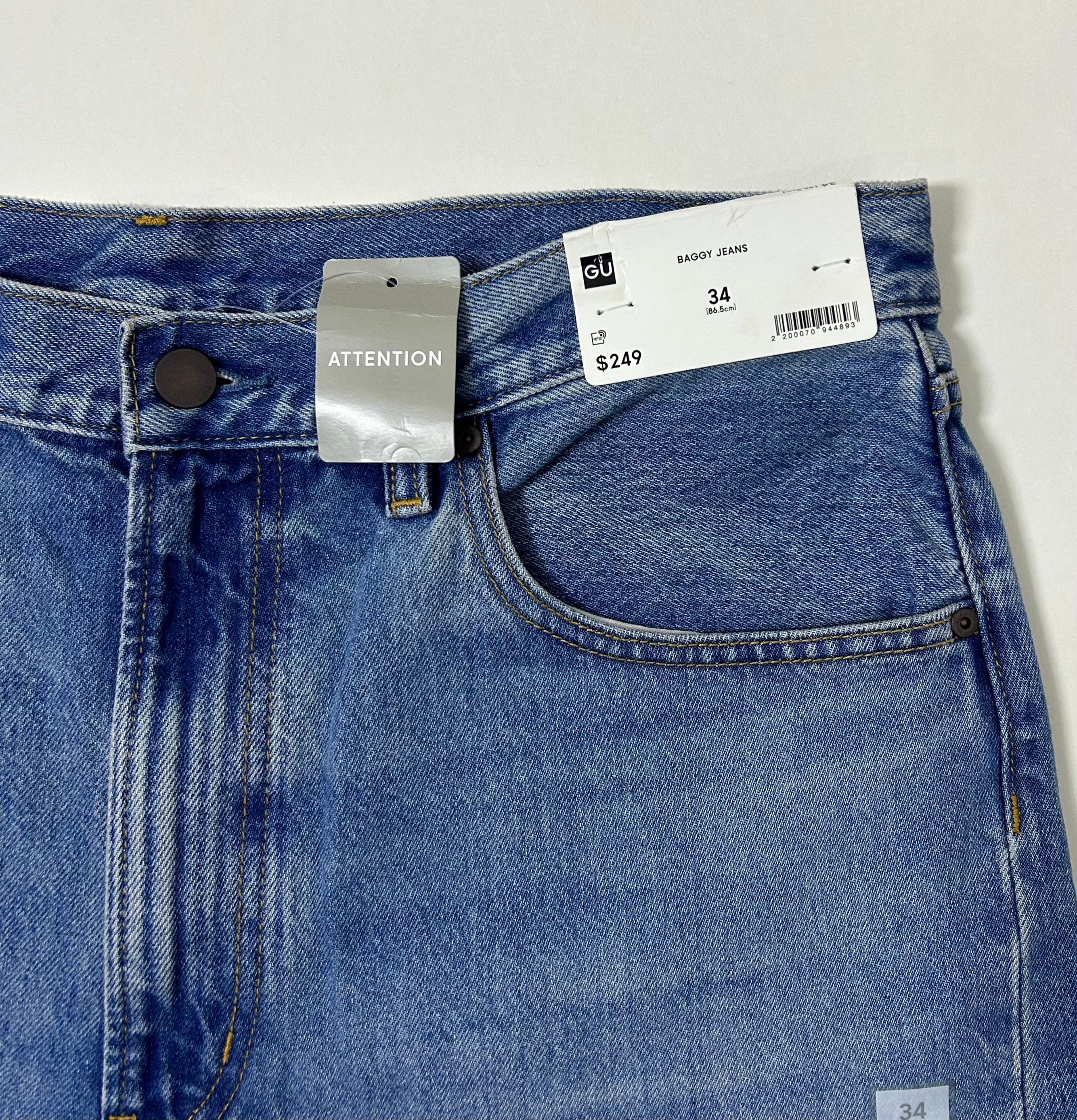 BRAND NEW GU BAGGY JEANS (SIZE 34) - SOLD