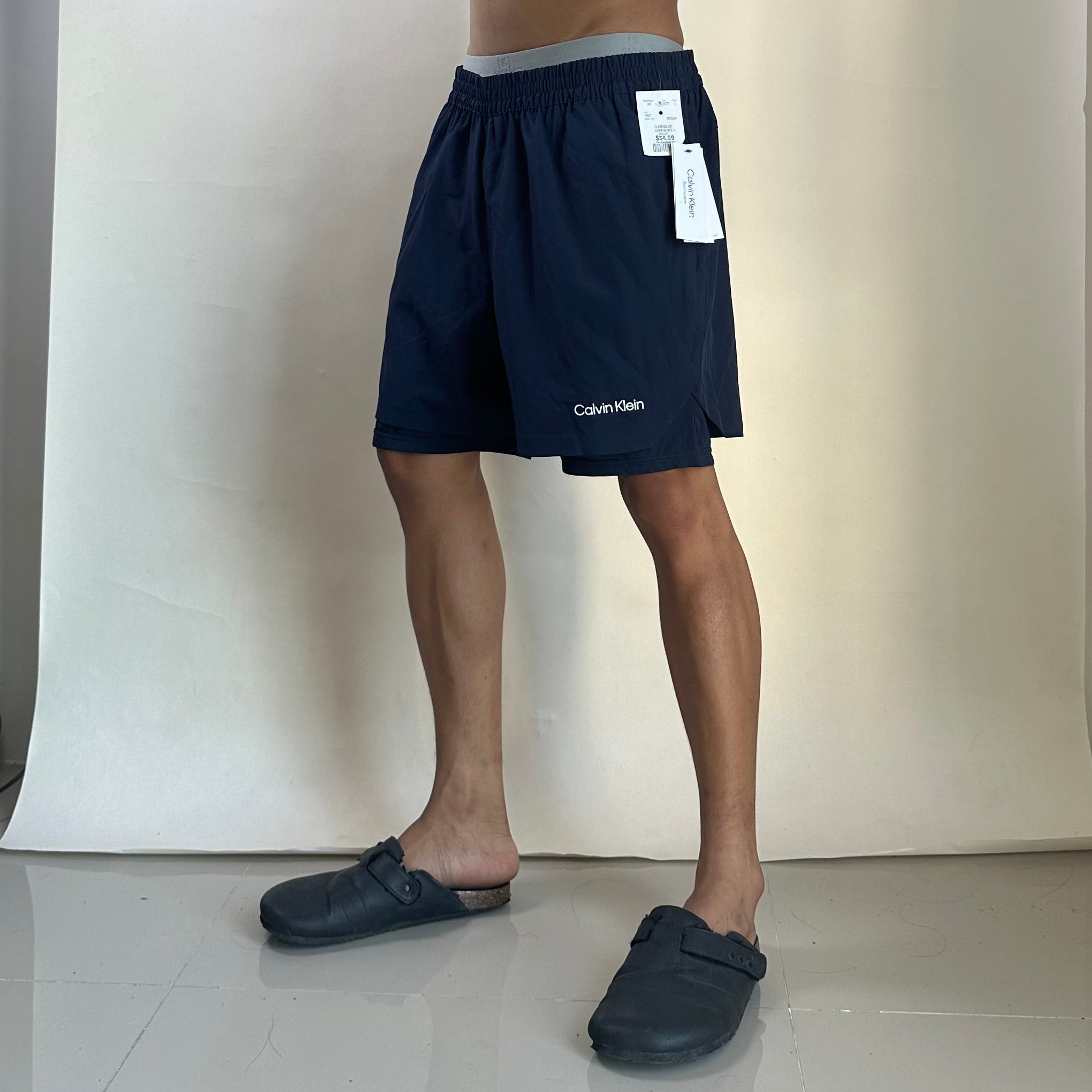 BRAND NEW Calvin Klein Hybrid Swim Shorts Navy Blue Size Large (32-38)