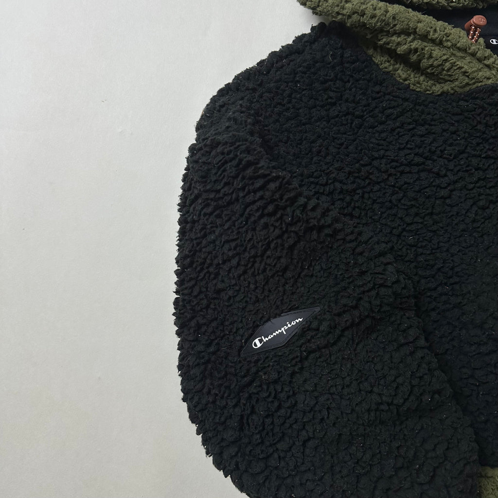 Champion Fleece Hoodie Jacket in Two-toned (Size Medium)