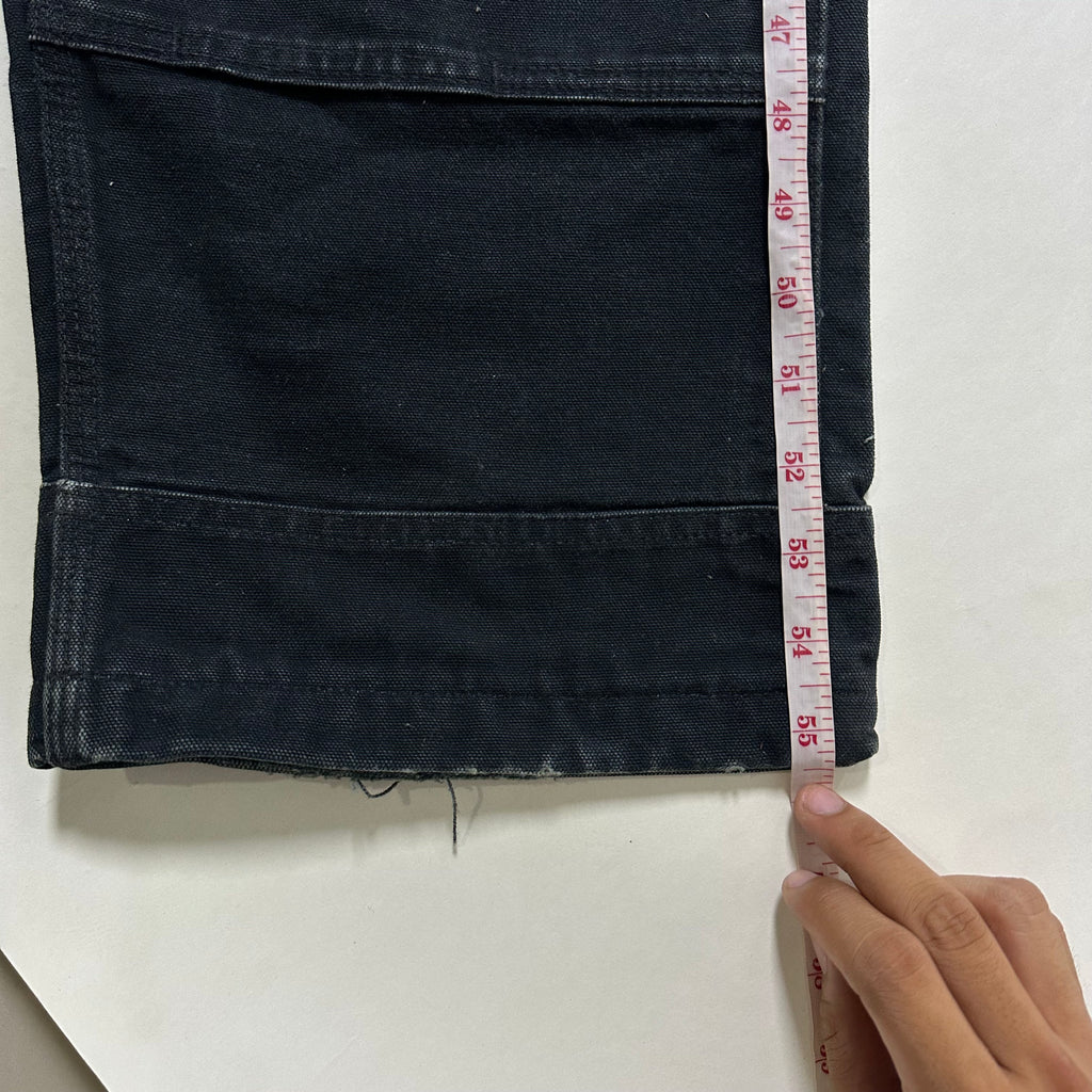 Carhartt Duck Bib Overalls Double Knee Black (Size 32-34)