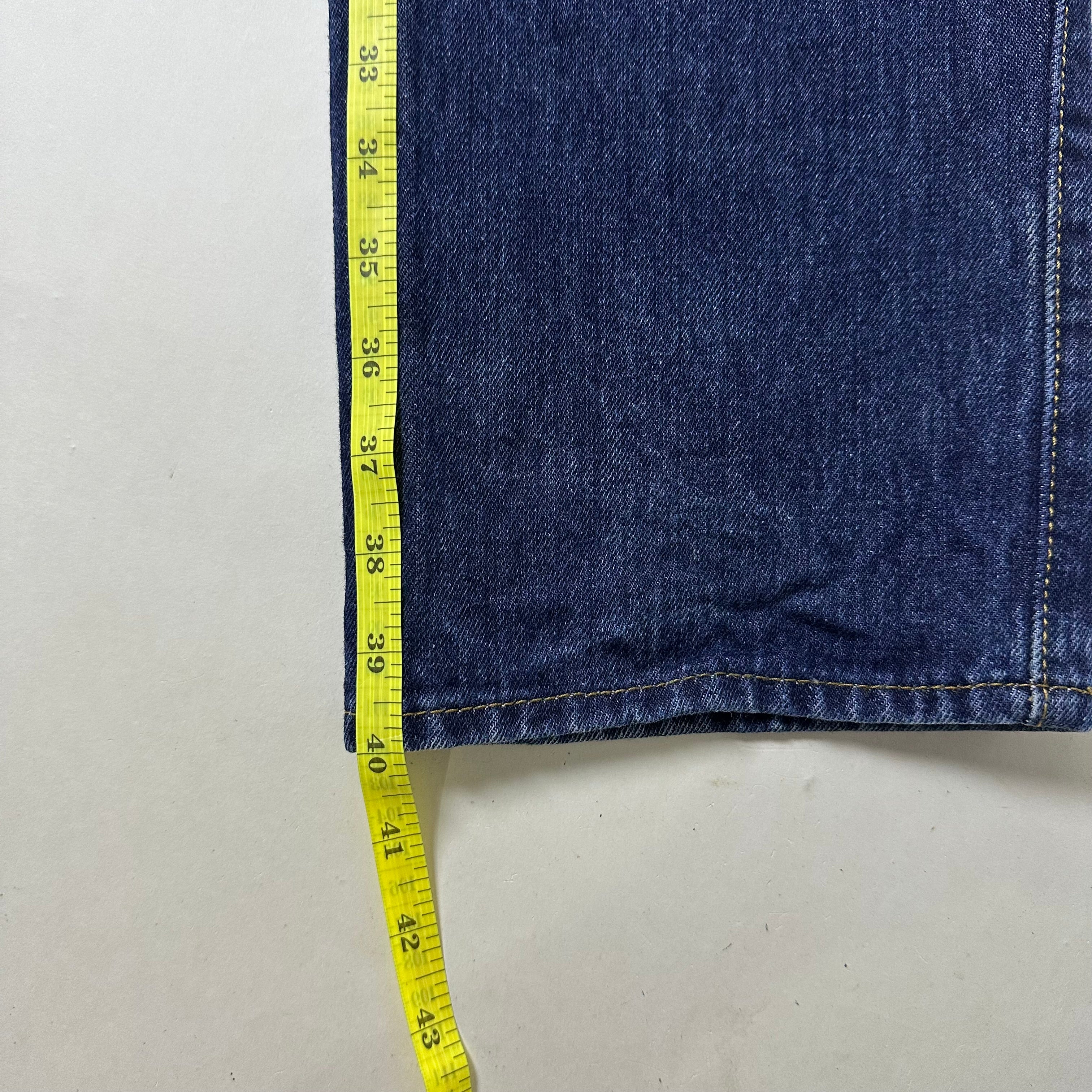 Levi’s 501 Original Fit Jeans Extended Patch Button Fly in Rinse Dark Wash (Size 32)